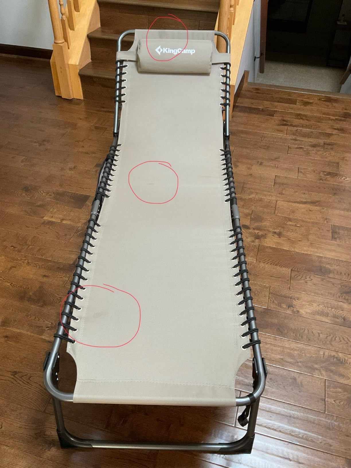 KingCamp 400LBS Tanning Chair with Face Hole, Beige customer photo 1