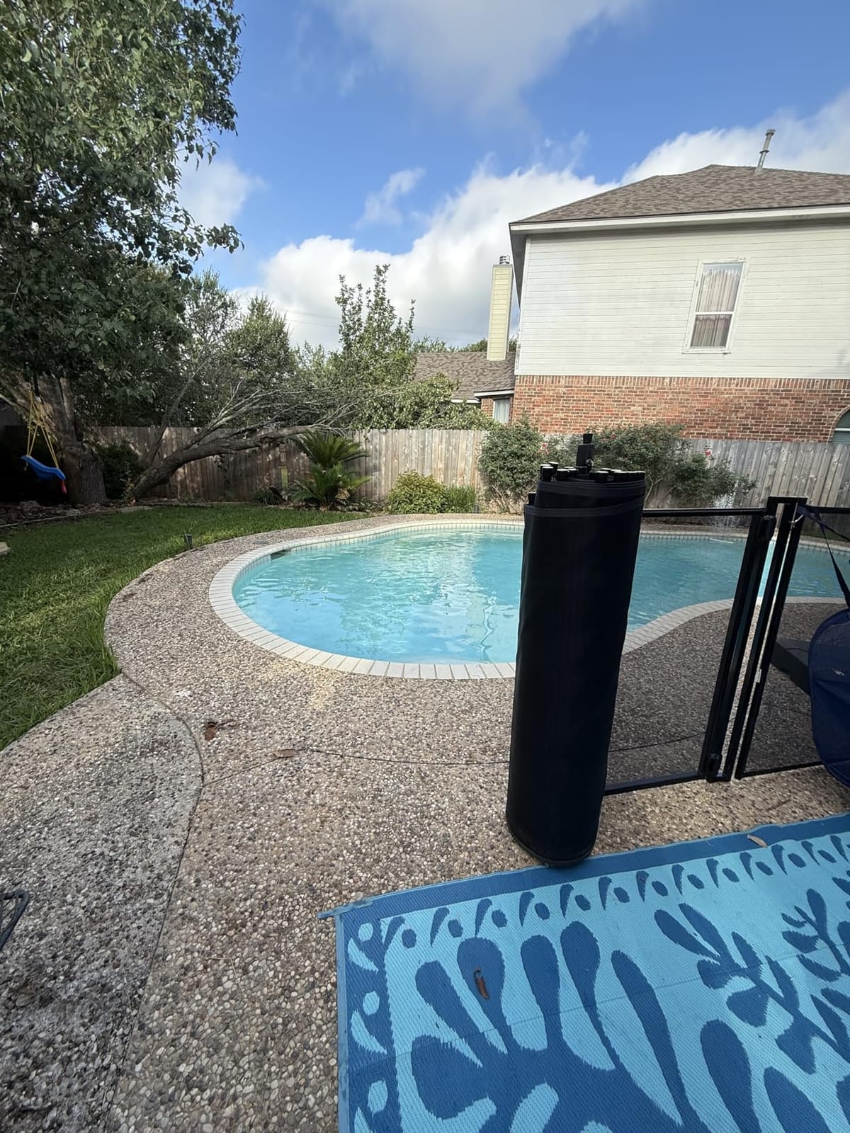 4×48FT Pool Fence, 350gsm Teslin Mesh Pool Safety Fence, Black customer photo 1