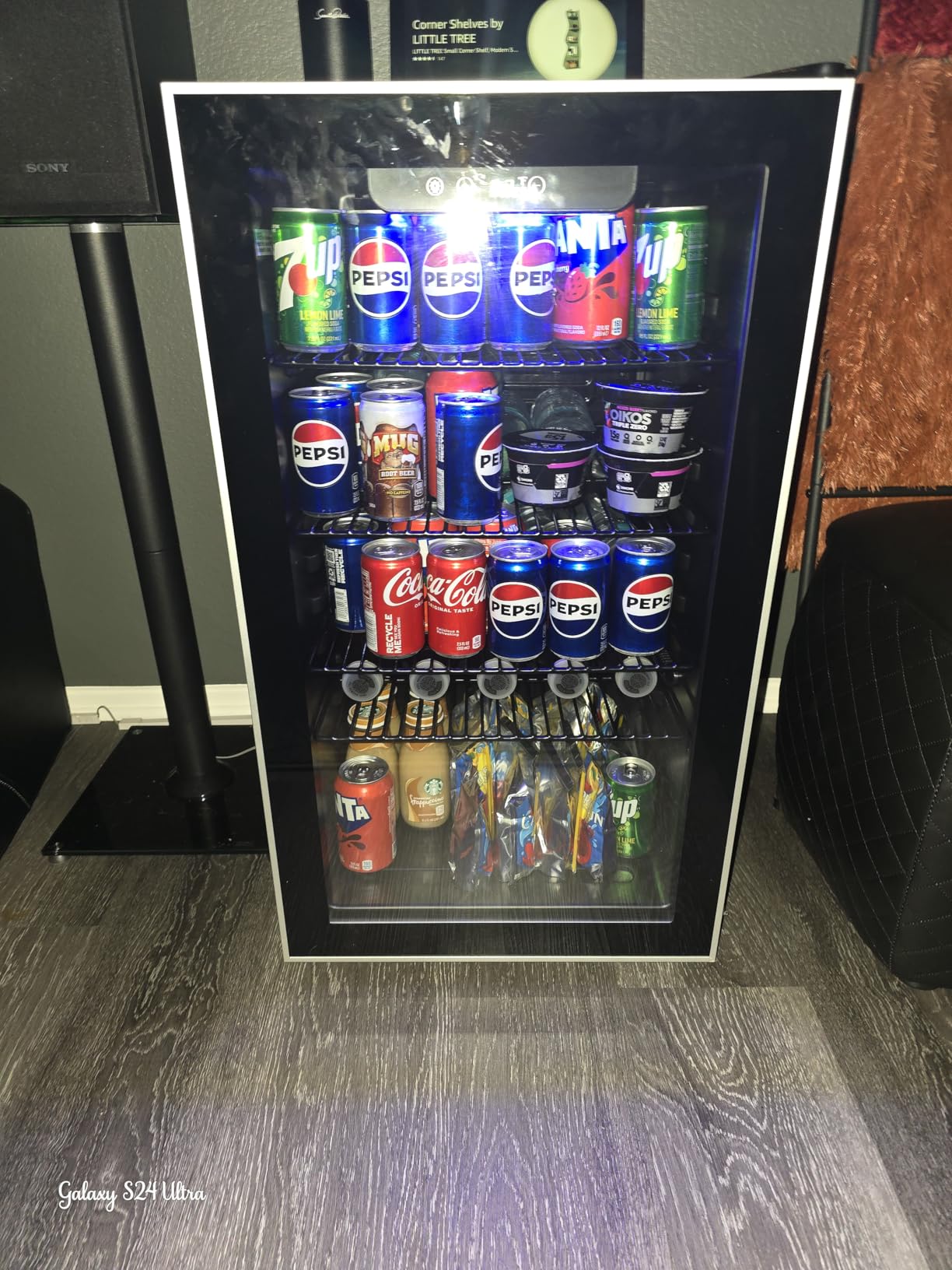 Electactic Wine Cooler 37 Bottle Freestanding Fridge with Stainless Steel Reversible Glass Door, 145 Can Beverage Refrigerator Quiet Compressor for Home Kitchen Bar, 4.5 Cu.ft Silver customer photo 1