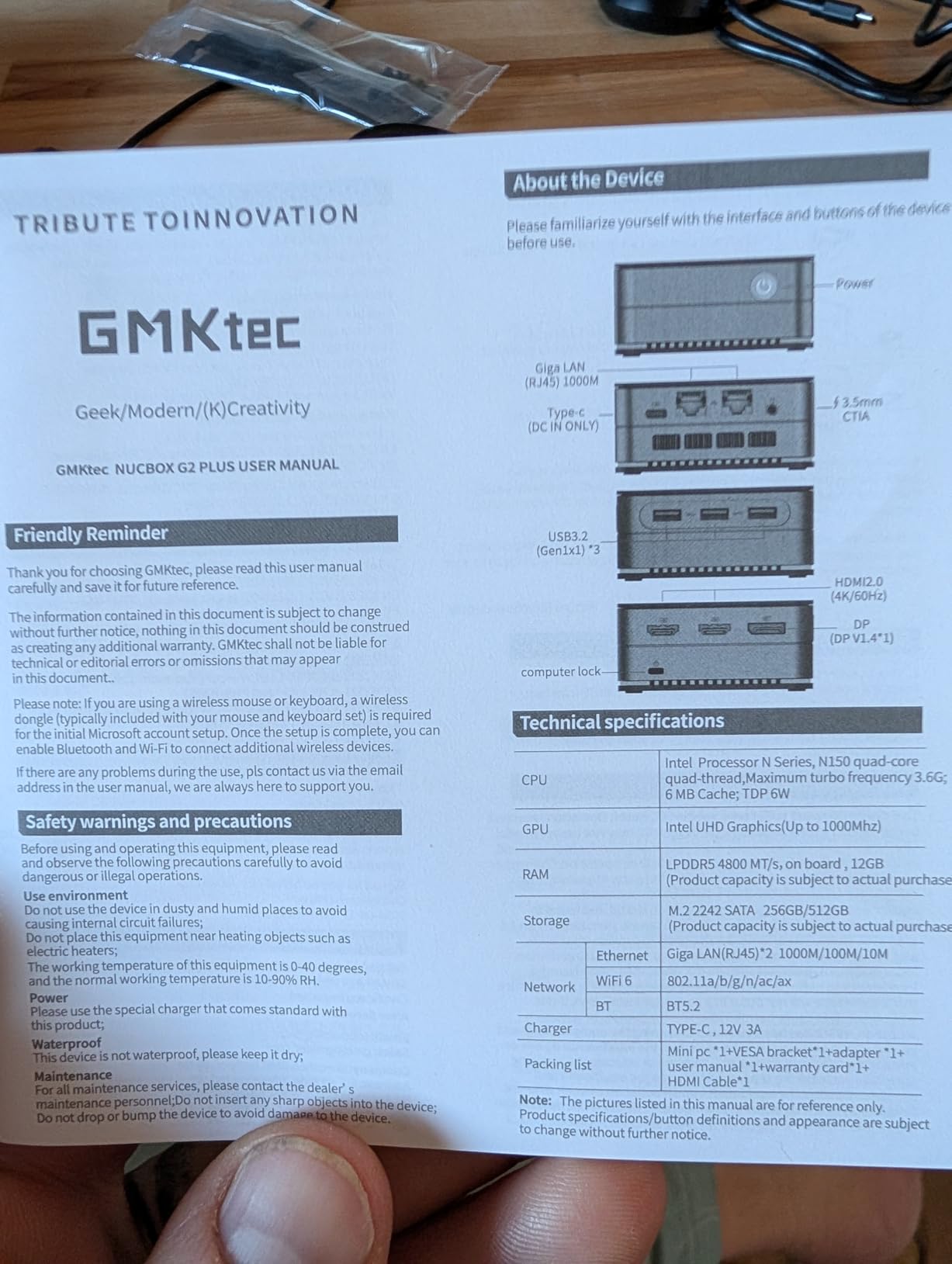 GMKtec G3S Mini PC Computers Intel N95 Processor (Turbo 3.4GHz) customer photo 2