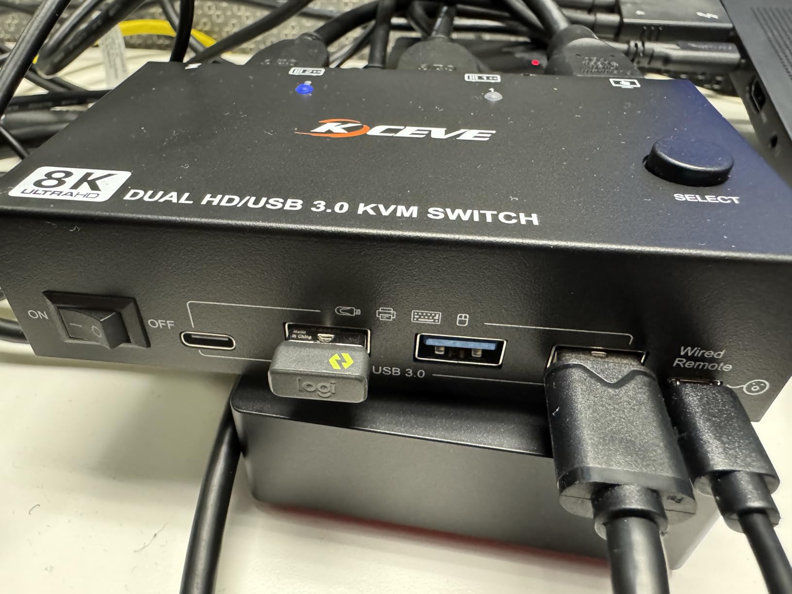 4 Port HDMI KVM Switch 2 Monitors 4 Computers 4K@60Hz EDID Simulation,Dual Monitor KVM Switch with 4 USB 3.0 Ports for USB Peripherals,Audio,RS232,with Wired Remote,12V Power and 4 USB Cables customer photo 1