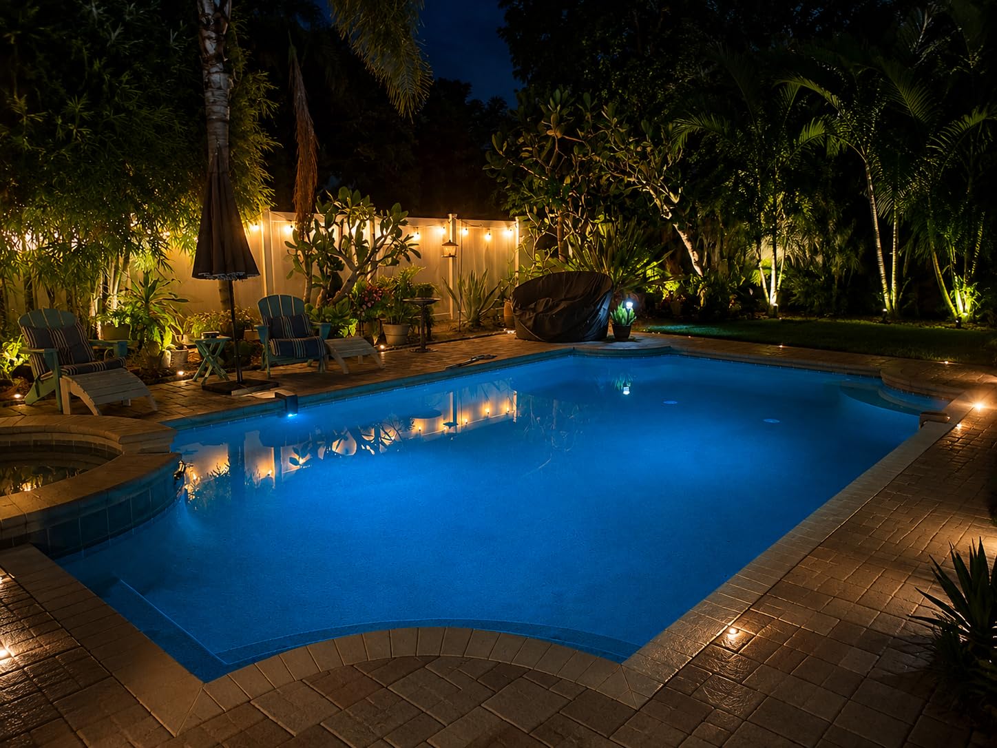 Extra Large Solar Pool Lights for Inground & Above Ground Pools, 80 LEDs RGBIC Underwater Pool Lights with Remote, Dual-Color Lighting, 10 Colors & 7 Modes, Solar & USB Rechargeable [Patent Pending] customer photo 2