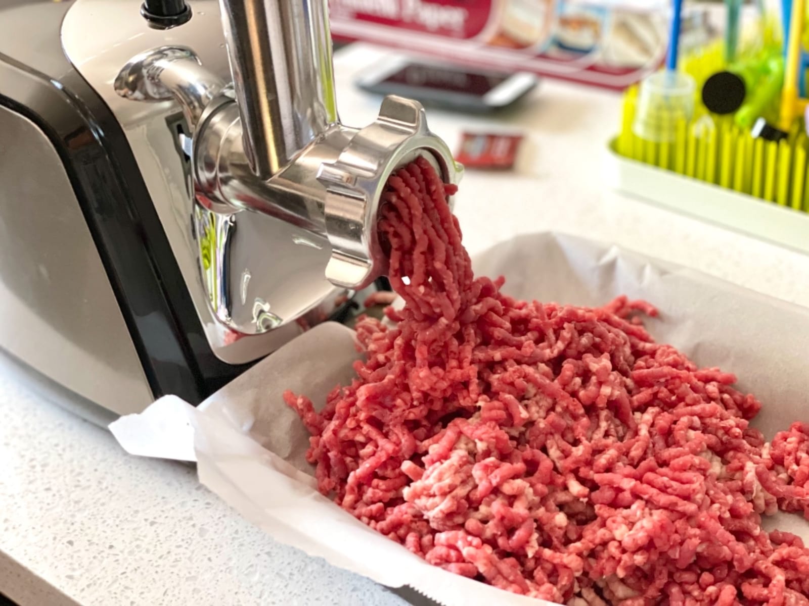2026 Upgrade Quiet Meat Grinder Electric 3000W Max DC Motor, Auto-Reverse, 3 Speed, Sausage & Kibbe Maker for Home Use customer photo 1