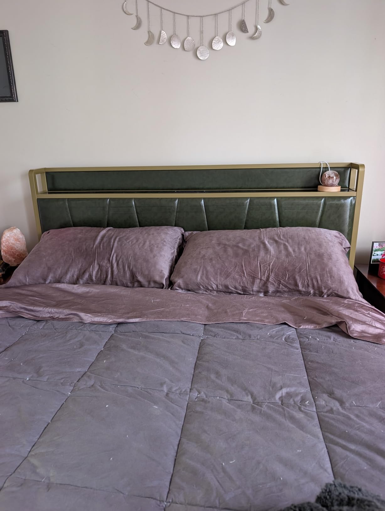 LIKIMIO King Size Bed Frame with 2 Drawers and Charging Station customer photo 1