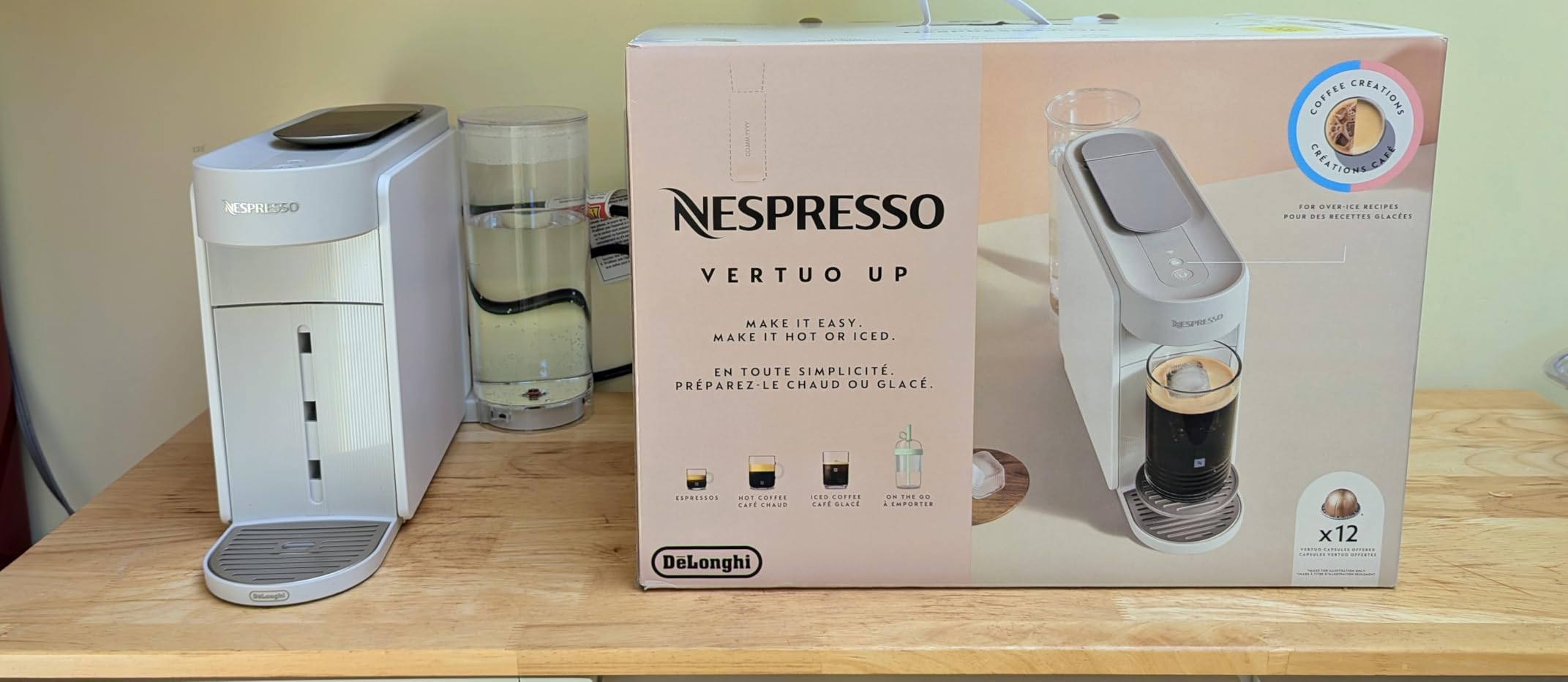 Nespresso Vertuo Up Coffee & Espresso Maker by De'Longhi, White customer photo 1