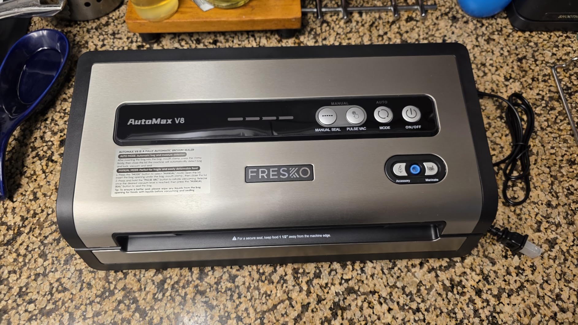 FRESKO Automatic Vacuum Sealer for Food, Continuous Seal 40 Bags in 20 Mins customer photo 1