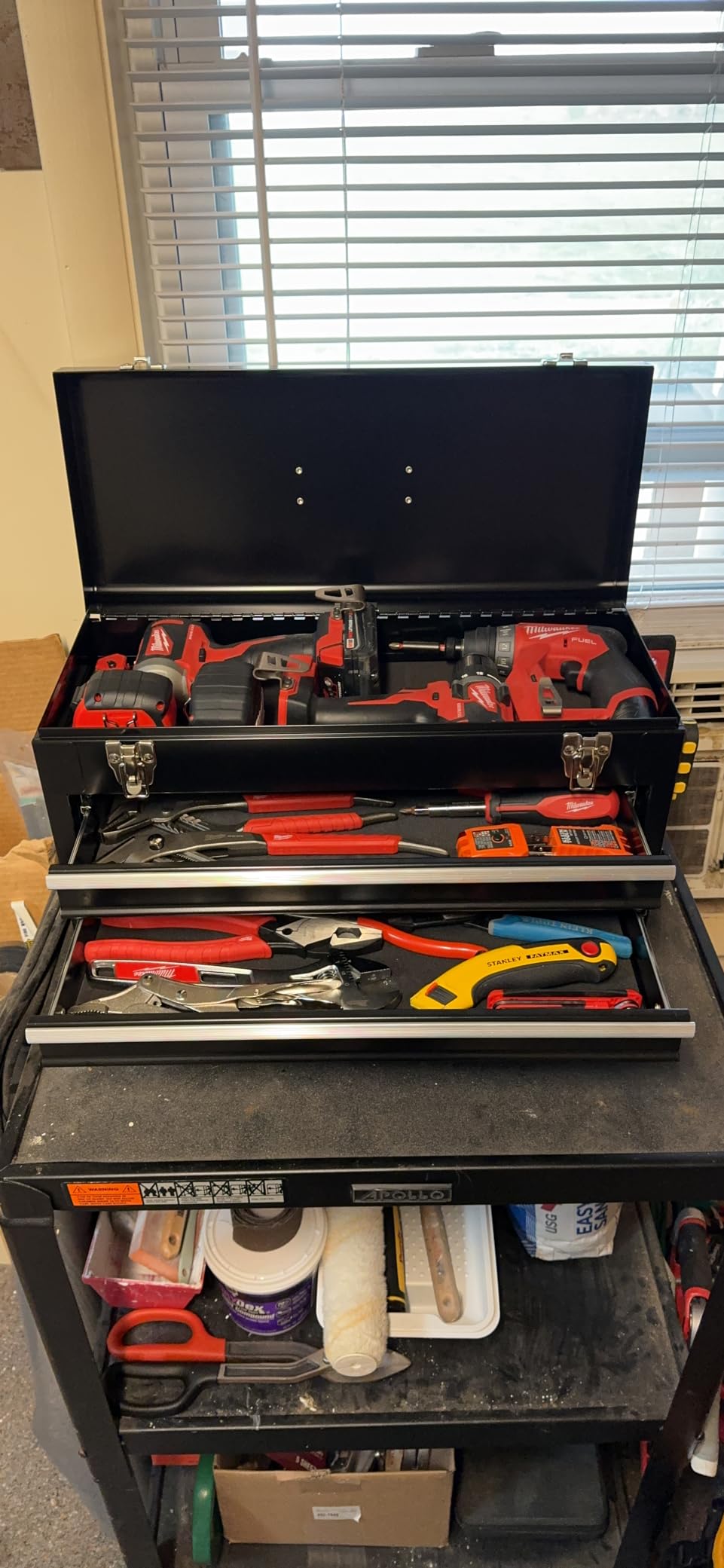 BIG RED Metal Tool Box, 20.5-inch, Portable Metal Tool Box with 3 Drawers customer photo 2
