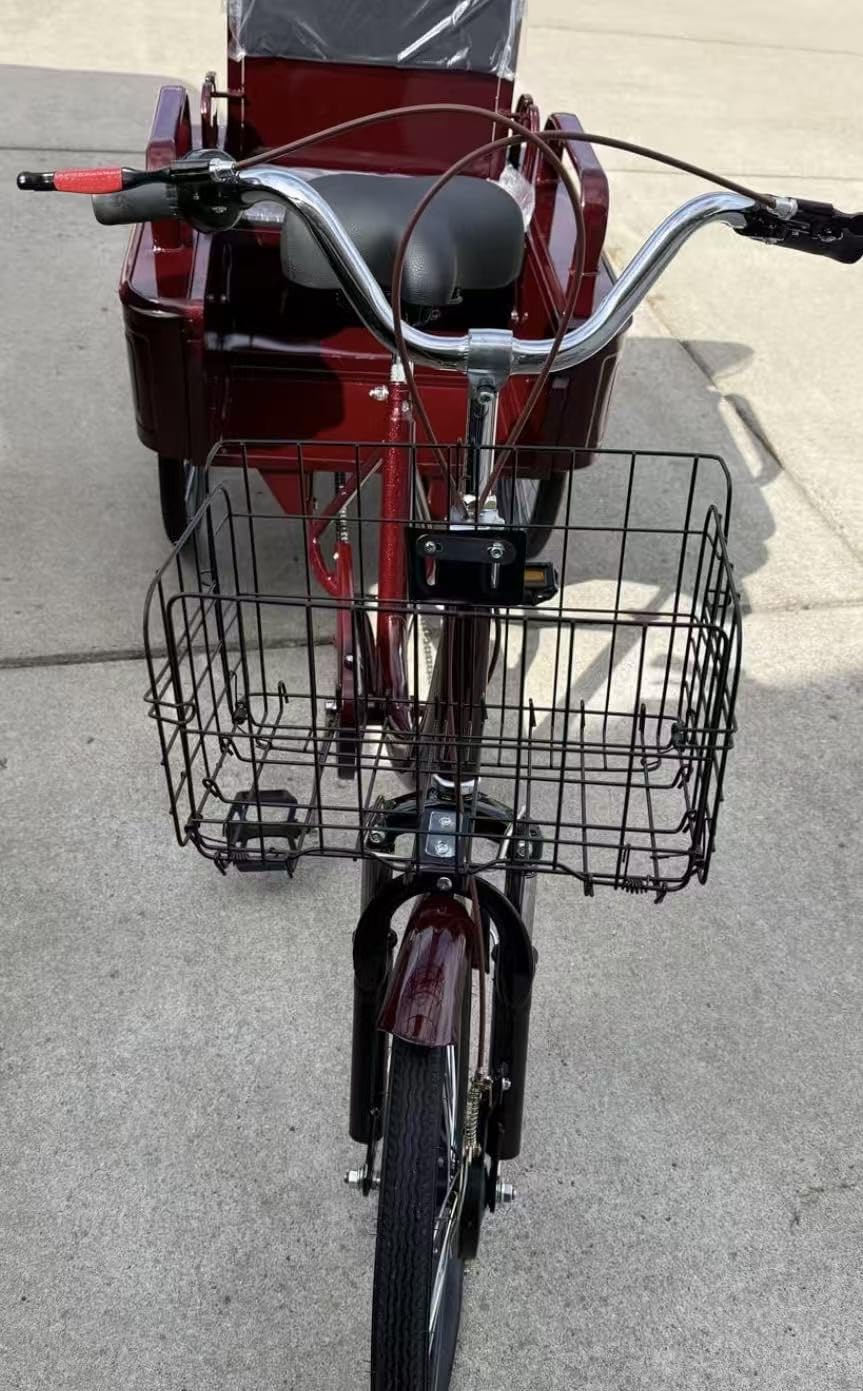 MOOITZ Adult Tricycle, 20 Inch 3-Wheel Bikes Carrying Passengers and Cargo, Trike for Adults with Front Baskets for Women, Seniors, Men, Low Step-Through Cruiser Bike for Cycling, Outing, Picnic customer photo 1