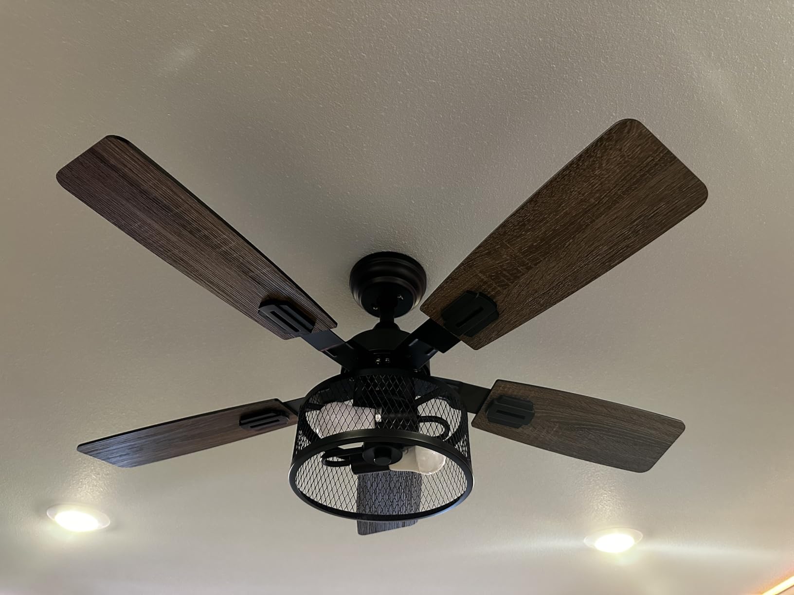 Depuley 72-Inch Ceiling Fans with Lights: Large Ceiling Fans Dual Finish 8 Blades - Rustic Ceiling Fan with Remote Control for Farmhouse Living Room Outdoor Porch Noiseless (Black Walnut) customer photo 1