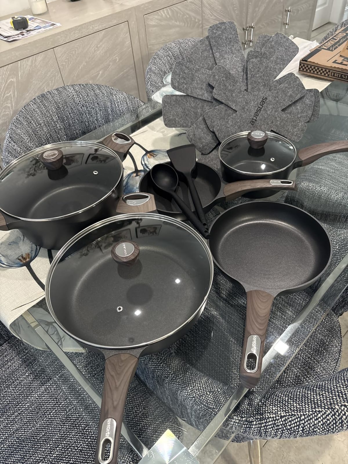 SENSARTE Ceramic Cookware Sets, Pots and Pans Set Non stick, 14 Piece Induction Cookware, Non toxic Healthy Non Stick Kitchen Cooking Set, with Frying Pans Set, PFAS PTFE PFOA PFOS Free customer photo 2