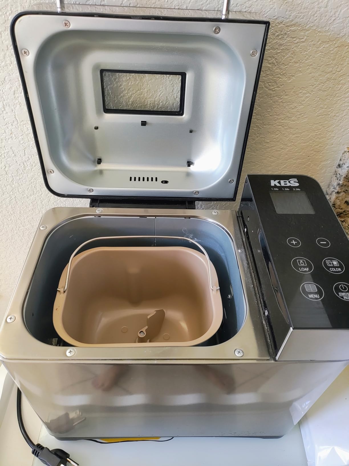 KBS Blue Bread Maker, 2.2LB Smart Bread Machine with Healthy Ceramic Pan, Touchscreen, Auto Nut Dispenser, 17 Automatic Programs, Gluten Free, Sourdough, Dough, Yogurt&Jam, 15H Timer, Stainless Steel customer photo 2