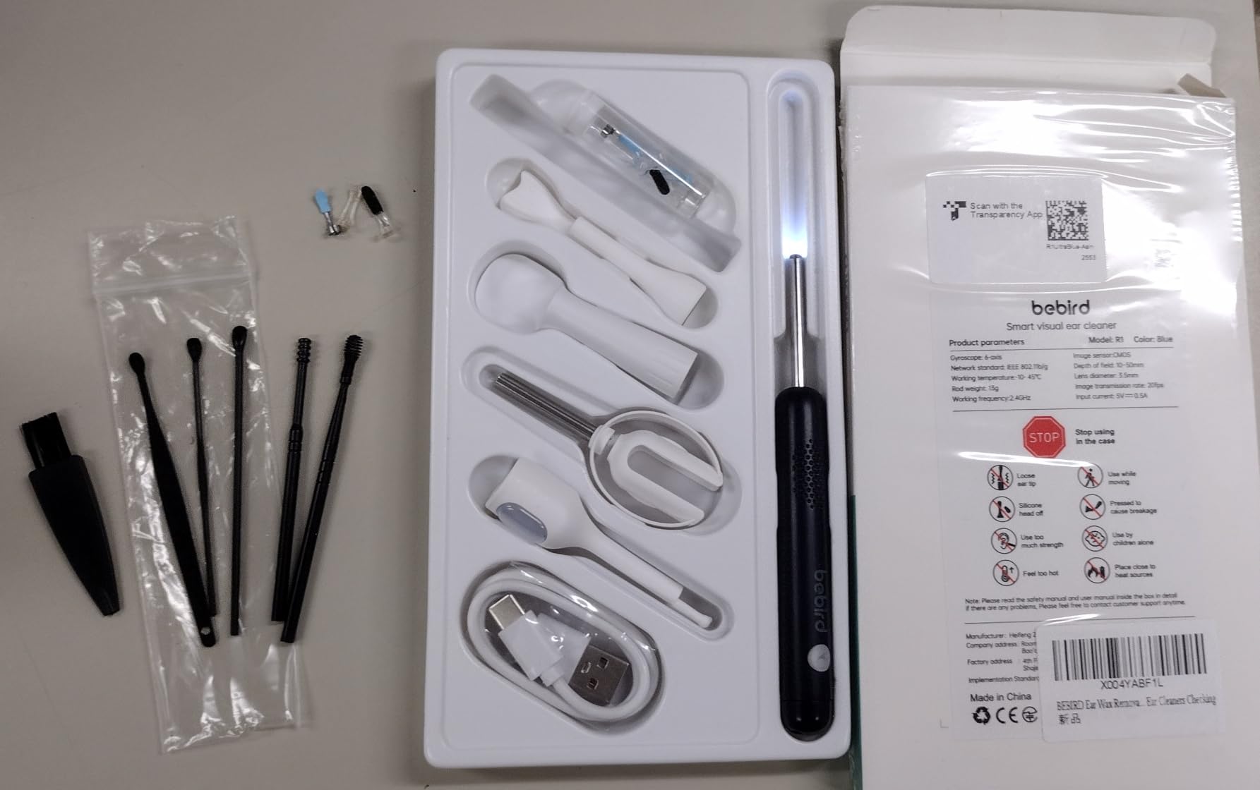 BEBIRD R1 Ultra Ear Wax Removal Tweezers: 1296P HD Ear Camera Cleaner IP67 customer photo 2