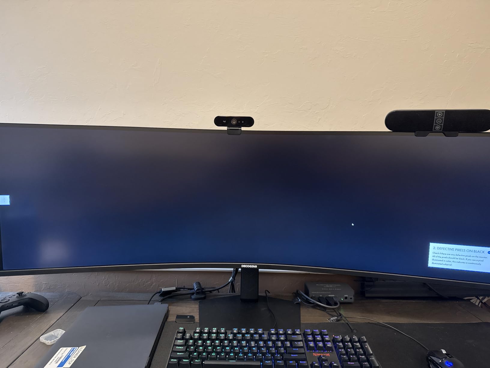Deco Gear 49 Inch Curved Monitor, 3840x1080 Ultrawide Gaming WDFHD Screen, 144Hz, 32:9, 3ms, 3000:1 VA Display, HDR400, Adaptive Sync, USB-C 65W, HDMI, PIP/PBP, KVM, 1800R, Office & Workstation Setup customer photo 1