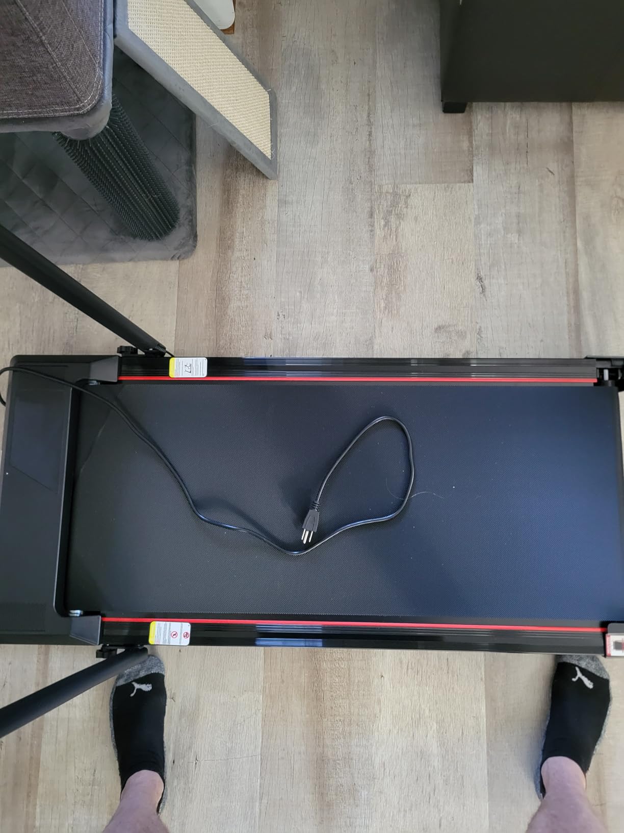 16% Incline Walking Pad Treadmill, 3-in-1 Under Desk Treadmill with Handles customer photo 2