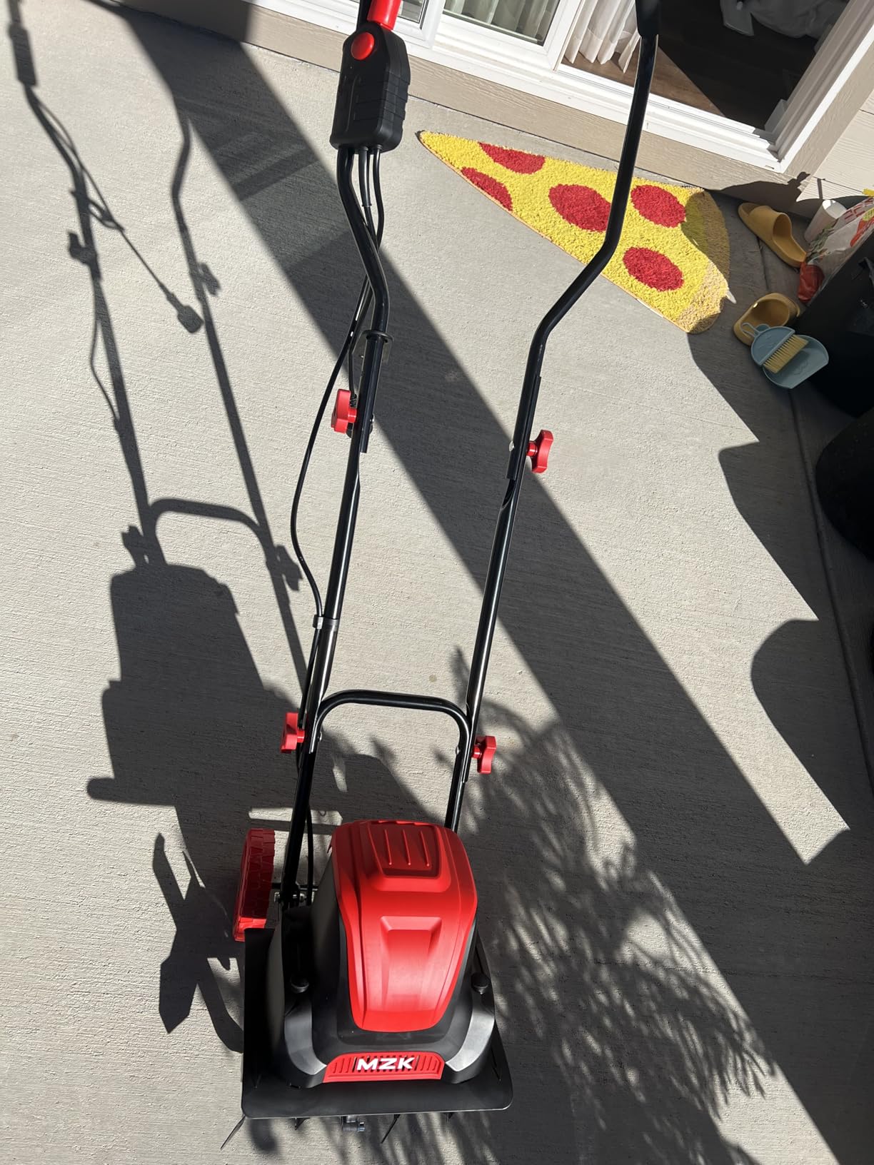 MZK 12-Inch 10.5A Electric Tiller Cultivator,Garden Rototiller 8-Inch Depth | Lightweight corded rototiller for soil digging, garden beds, lawns, and yard cultivation. customer photo 1
