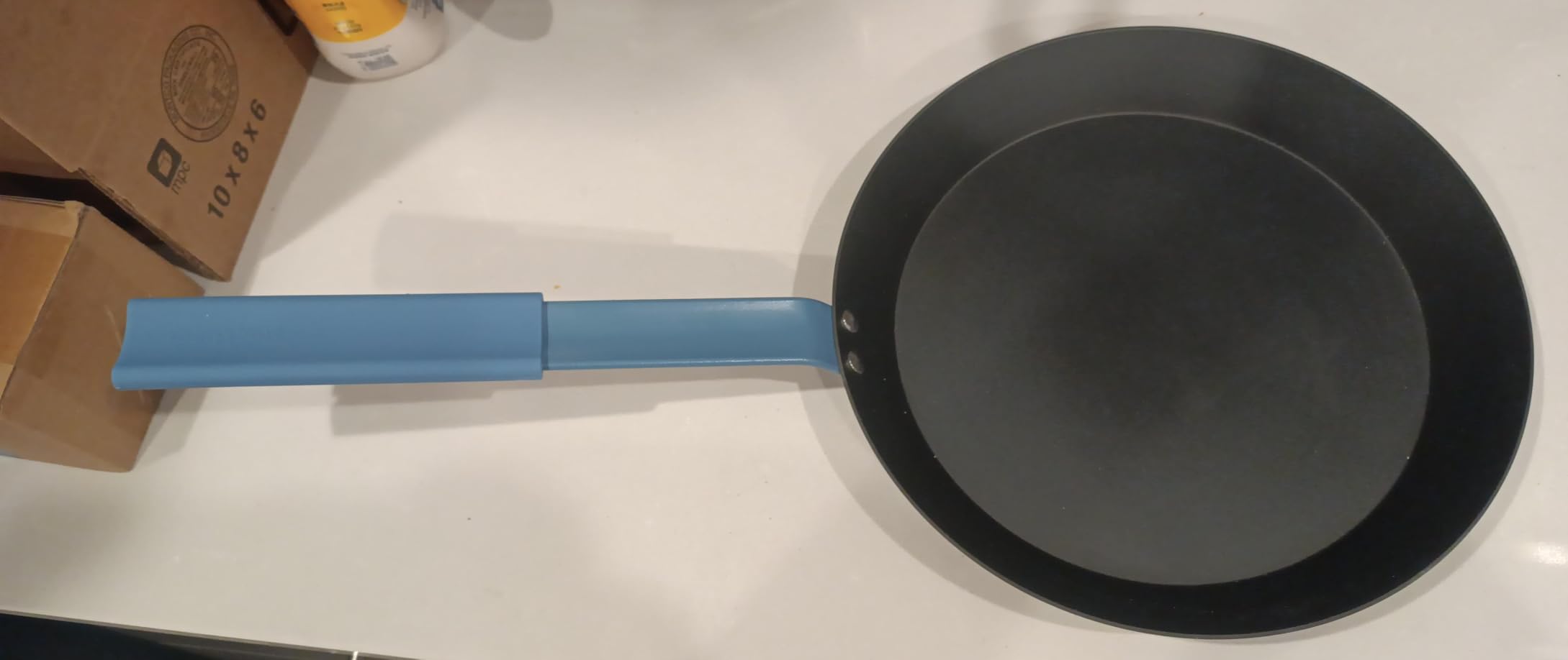 12 IN Carbon Steel Frying Pan, Pre-Seasoned Nitrided Preseasoned Skillet customer photo 2