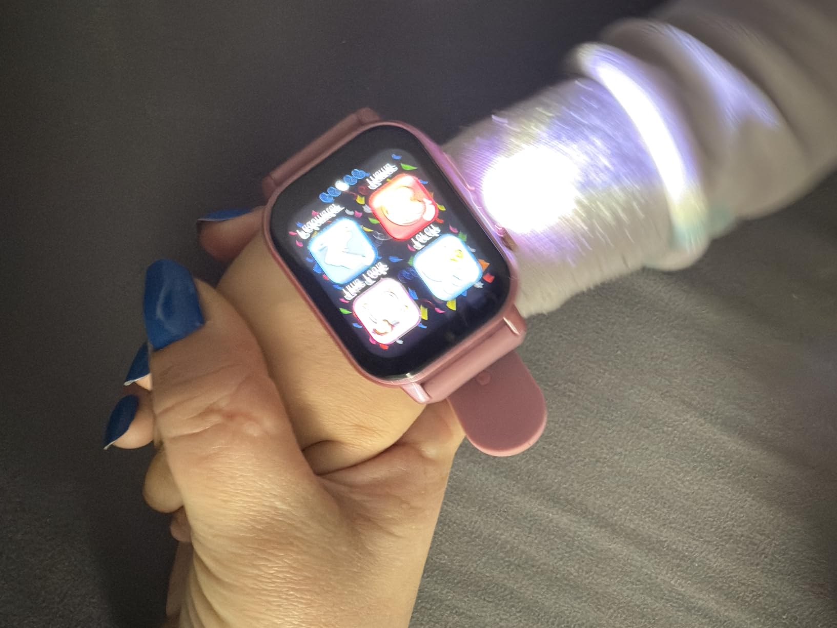 Kids Watch with GPS Tracker, Kids Smart Watch Boys with Video Call Alarm SOS Call Camera Pedometer Stopwatch Caculator Flashlight Birthday Gifts Toys for Boys Age 3-12 customer photo 2