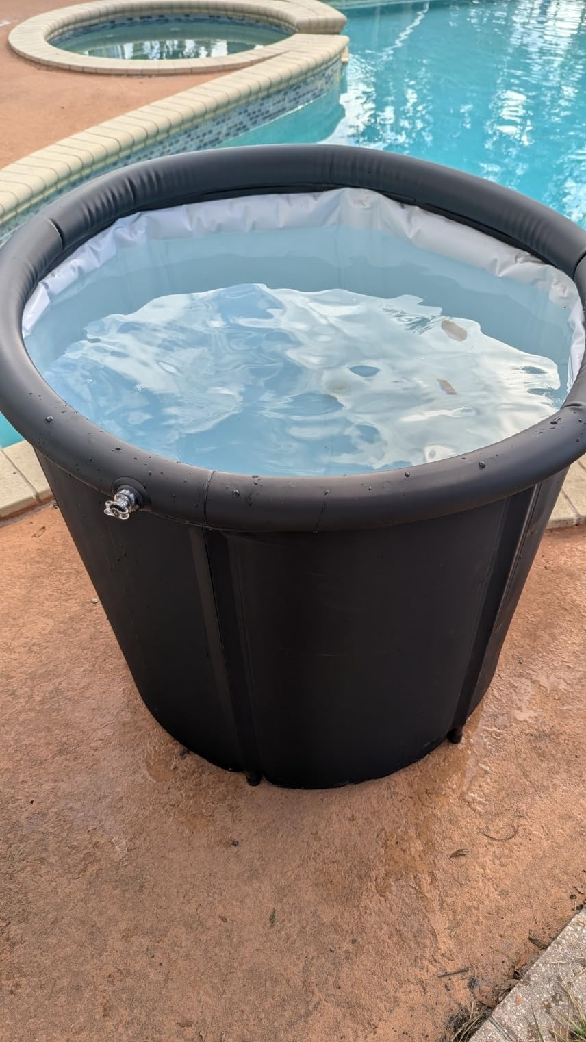 XXL 216 Gallon Ice Bath Tub with Insulated Lid – Inflatable PVC Cold Plunge Tub for Full Body Recovery, Chiller Compatible Ice Pod for Indoor & Outdoor Use customer photo 1