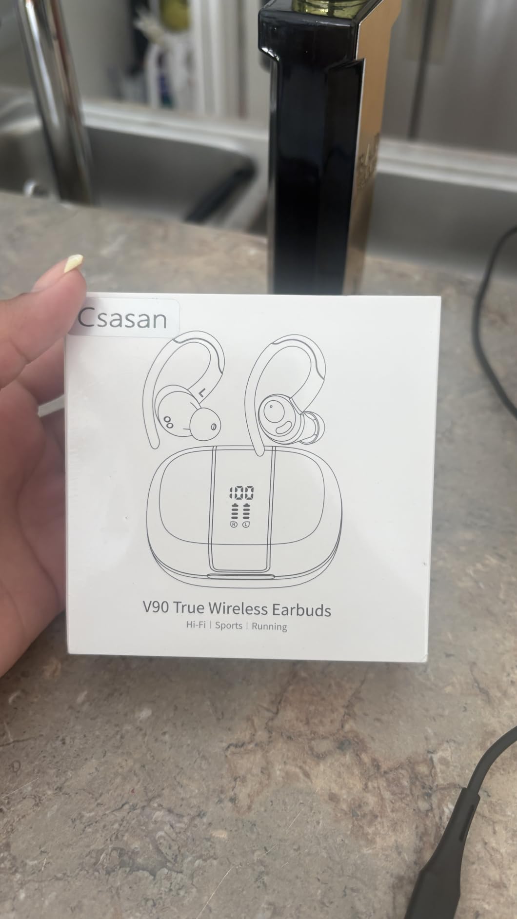 Wireless Sports Earbuds with Secure Earhooks, 48H Deep Bass/ENC Mic Ear Bud customer photo 2