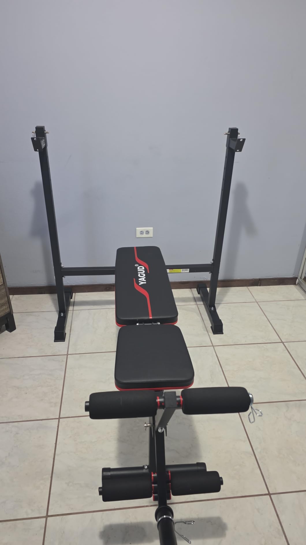 Weight Bench Set, 880LBS Adjustable Bench Press Set with Leg Extension and Barbell Rack, Safety Bar Catches, Fasting Foldable Workout Benches for Home and Gym customer photo 2