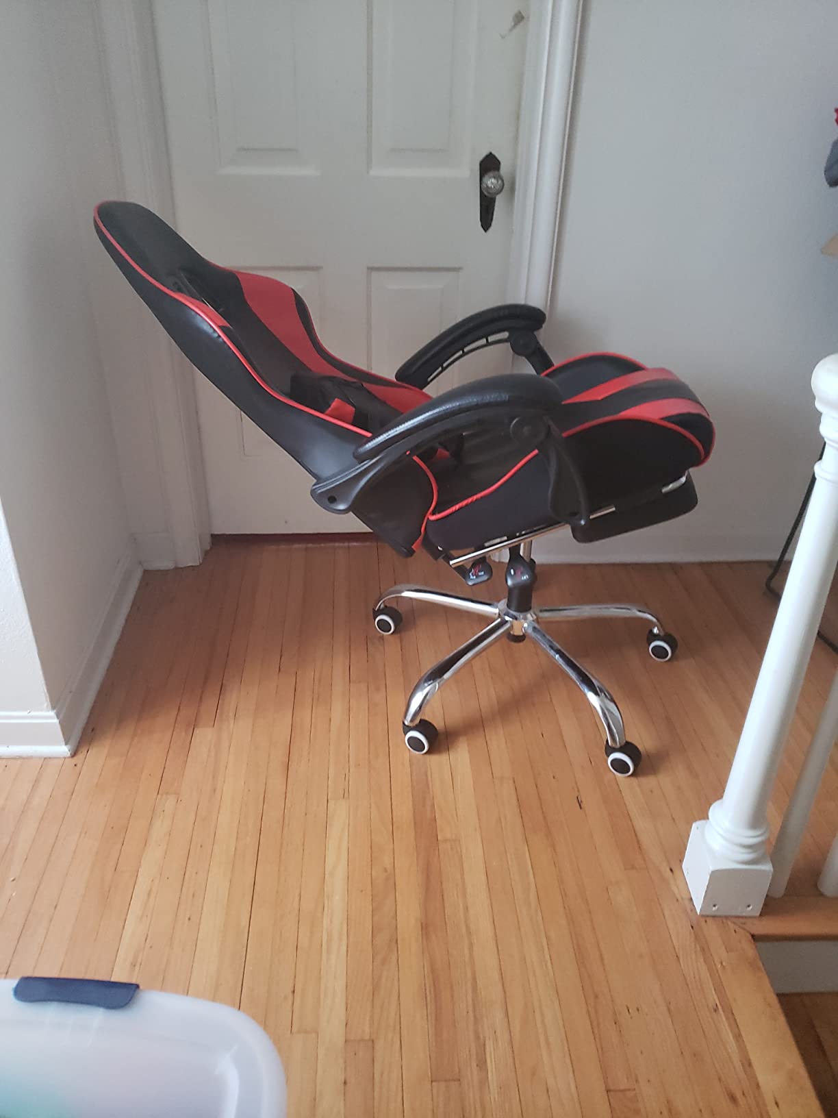 GTPLAYER Big&Tall Ergonomic Gaming Chair, Wide Spring Seat, Linkage Armrest,Earth BLK customer photo 1