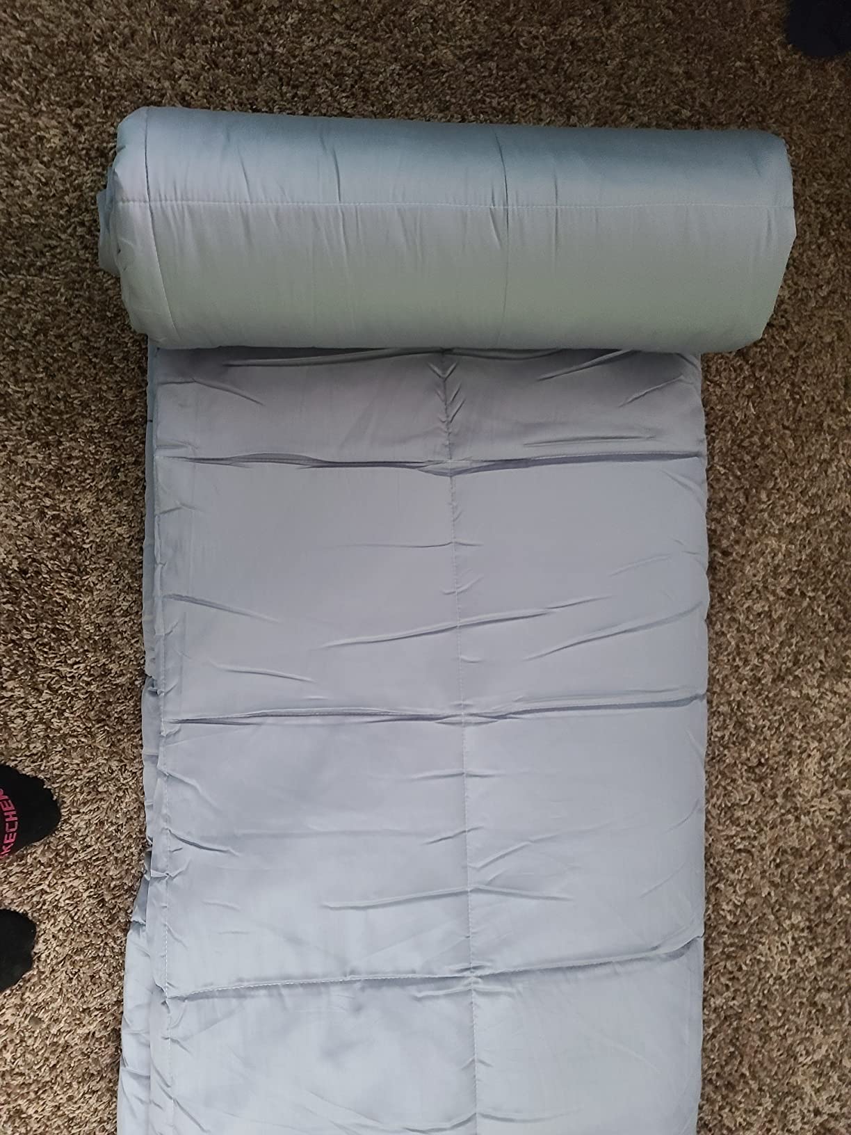 YOUR MOON Natural Wool Comforter Queen Size for Winter, Thick Warm Weight, 100% Australian Lamb Wool Filling, 570GSM Thermal-Weight, All Season Duvet Insert, Soft Noiseless Cotton Shell (White) customer photo 1