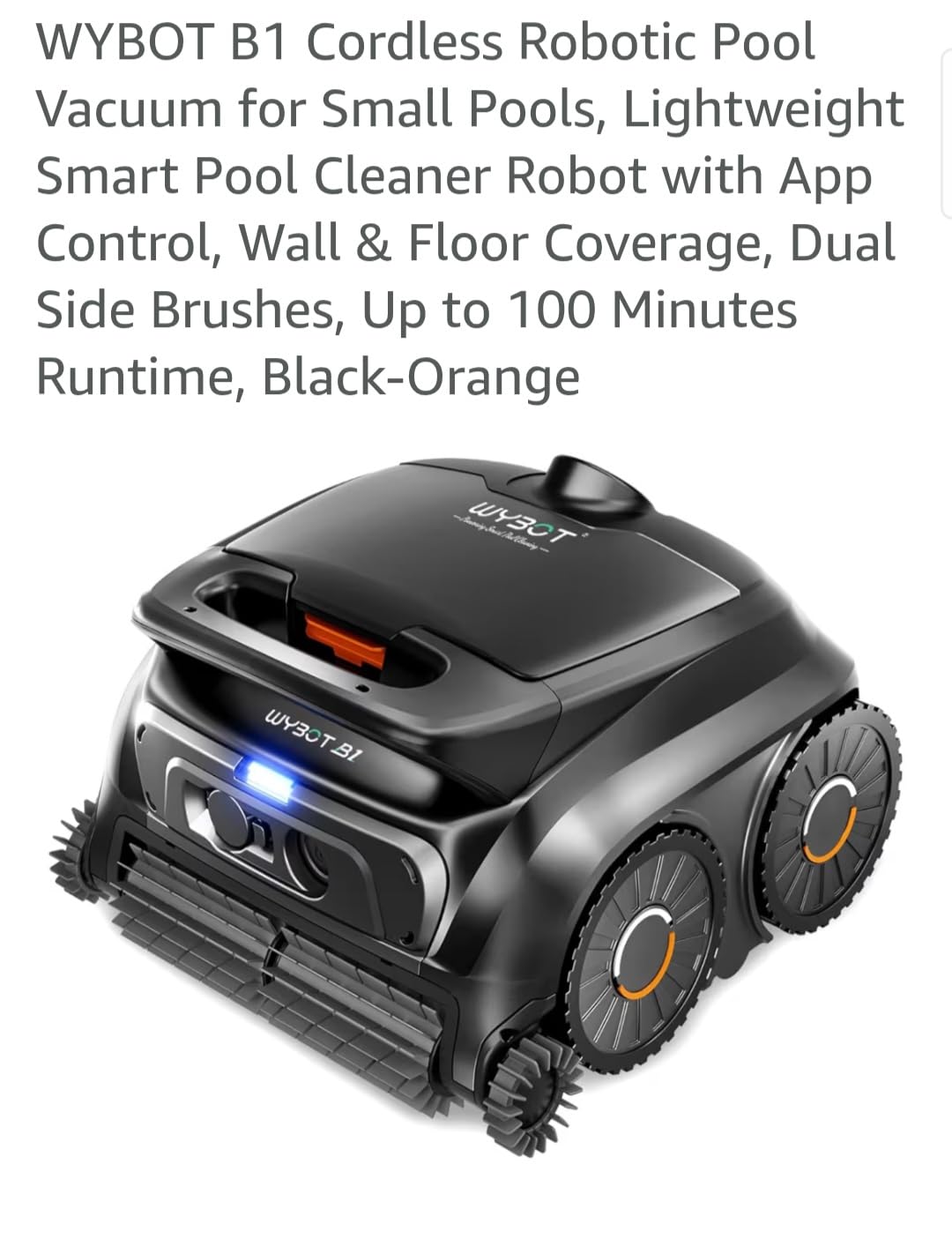WYBOT B1 Cordless Robotic Pool Vacuum Pool Cleaner Robot for Inground Pools customer photo 2