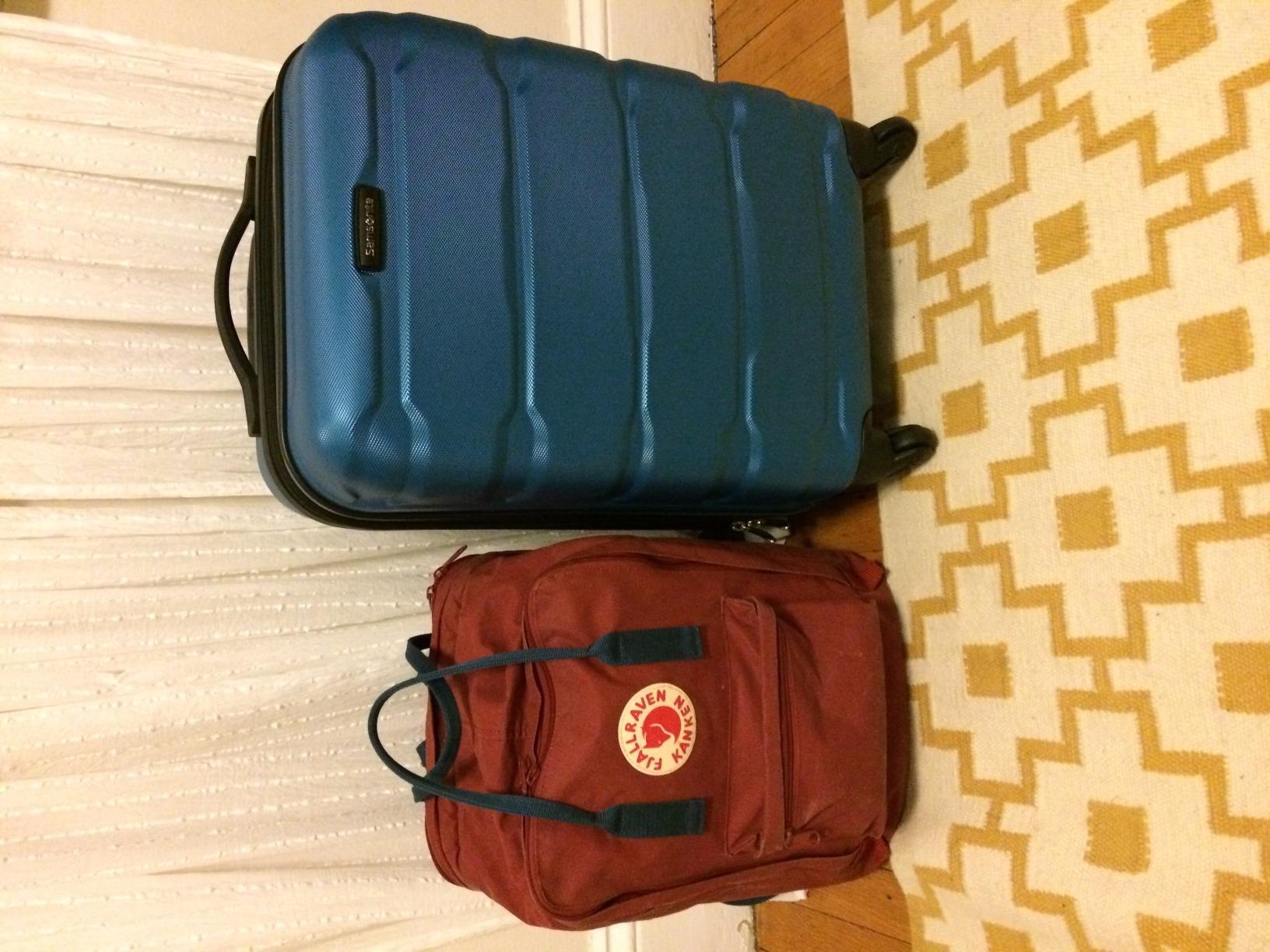 Samsonite Omni PC Hardside Expandable Luggage with Spinner Wheels, Teal, Checked-Medium 24-Inch customer photo 1