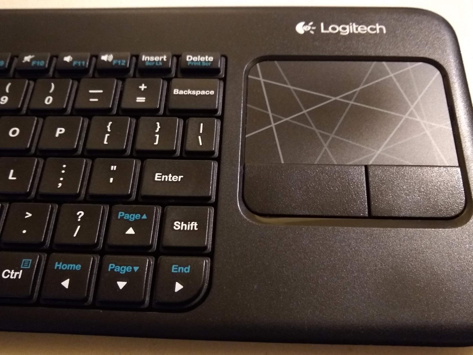 Logitech K400 Plus Wireless Touch TV Keyboard for PC-Connected TV - Black customer photo 2