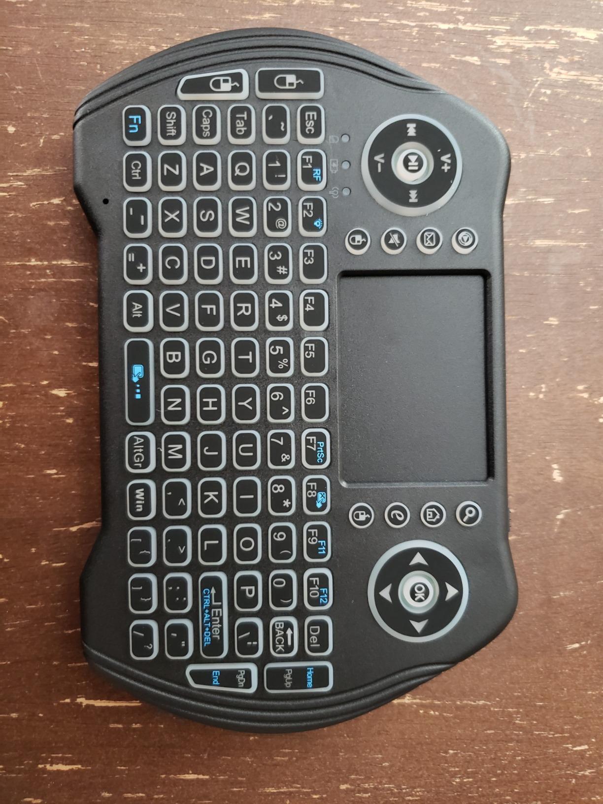 Easytone Backlit Mini Wireless Keyboard with Touchpad Mouse Combo Remote Control with Rechargeable Li-ion Battery and Multimedia Keys for Android TV Box HTPC PS3 Smart TV PC X-Box Linux Windows MacOS customer photo 1