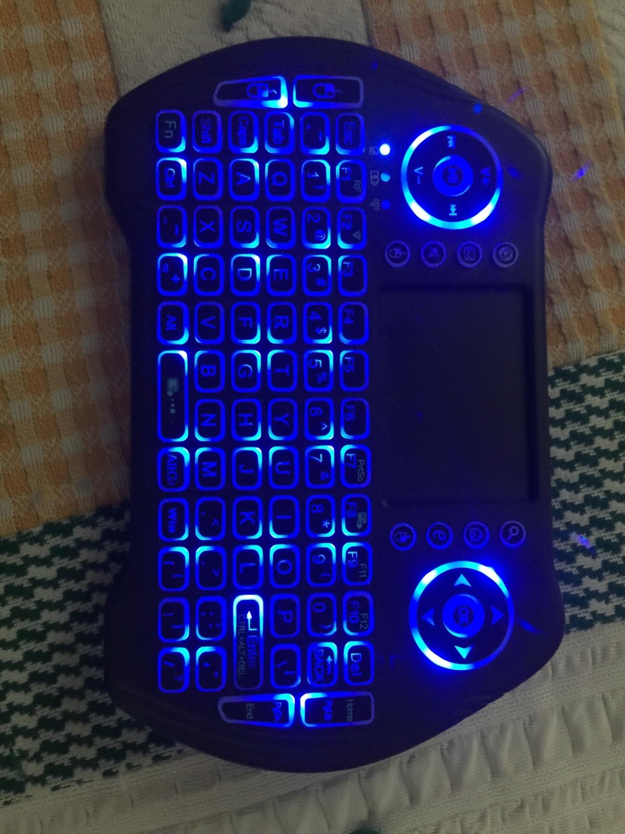 Easytone Backlit Mini Wireless Keyboard with Touchpad Mouse Combo Remote Control with Rechargeable Li-ion Battery and Multimedia Keys for Android TV Box HTPC PS3 Smart TV PC X-Box Linux Windows MacOS customer photo 2
