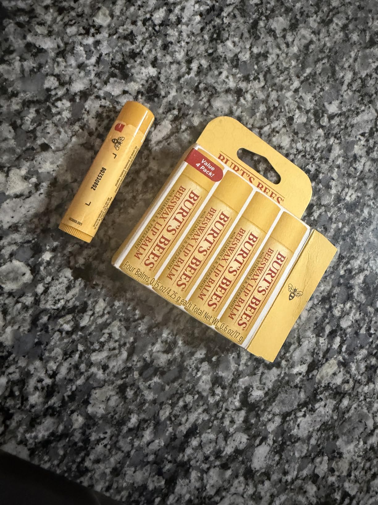 Burt's Bees Lip Balm, Classic Flavor Pack, 0.15 oz., 4 Tubes customer photo 1