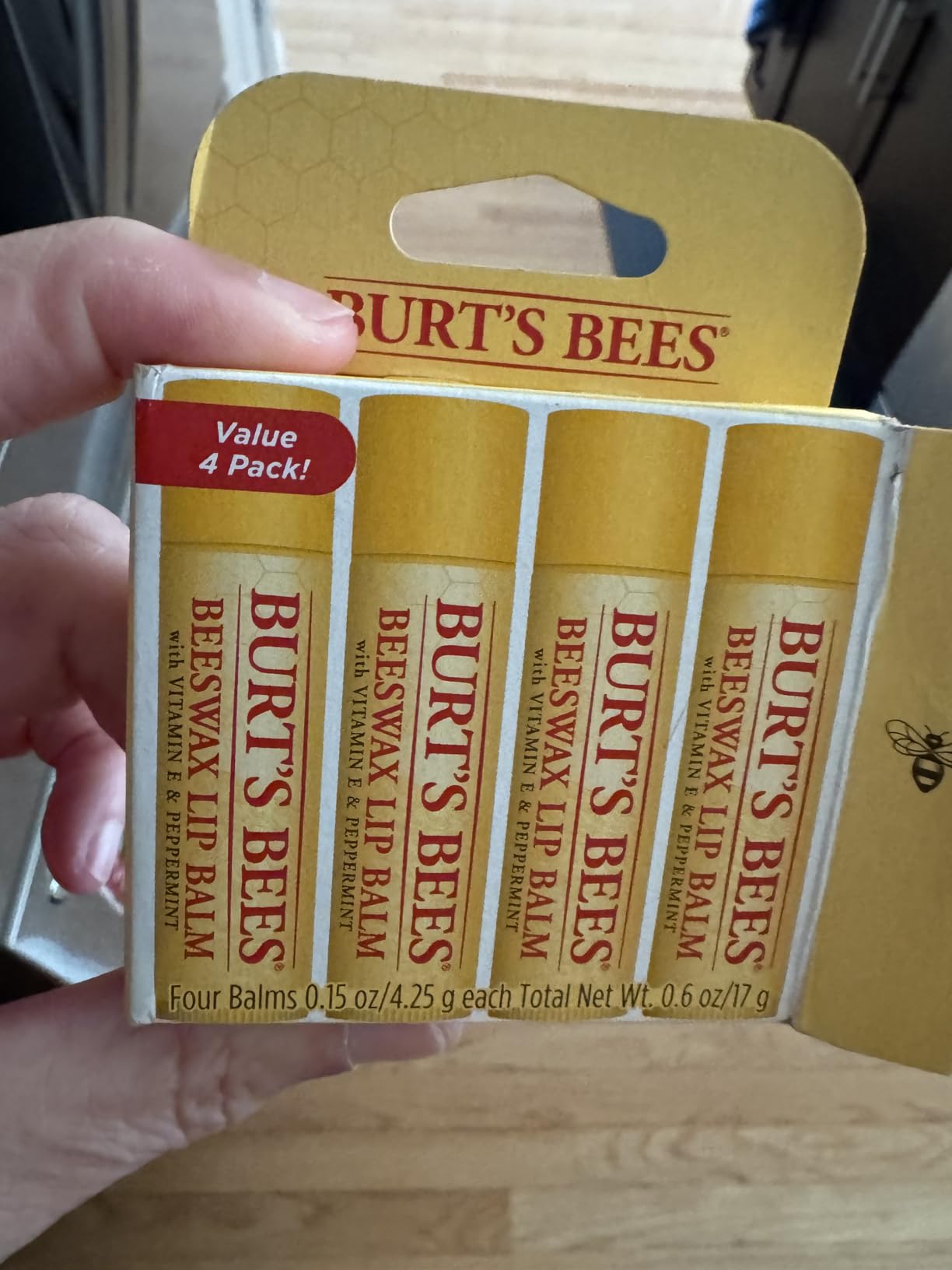 Burt's Bees Lip Balm, Classic Flavor Pack, 0.15 oz., 4 Tubes customer photo 2