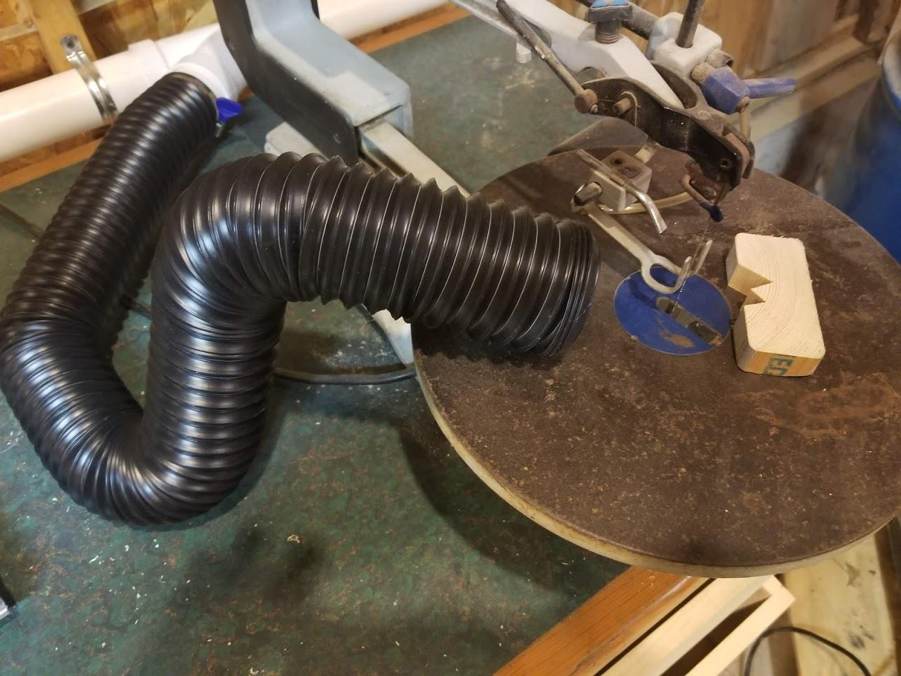 POWERTEC 2-1/2'' x 36'' Dust Collection Hose, 2.5 Inch Flexible PP Dust Collector Hose for Table Saw, Miter Saw, Drill Press, Belt Sander, Woodworking and Wood Shop Dust Collection System (70198) customer photo 2