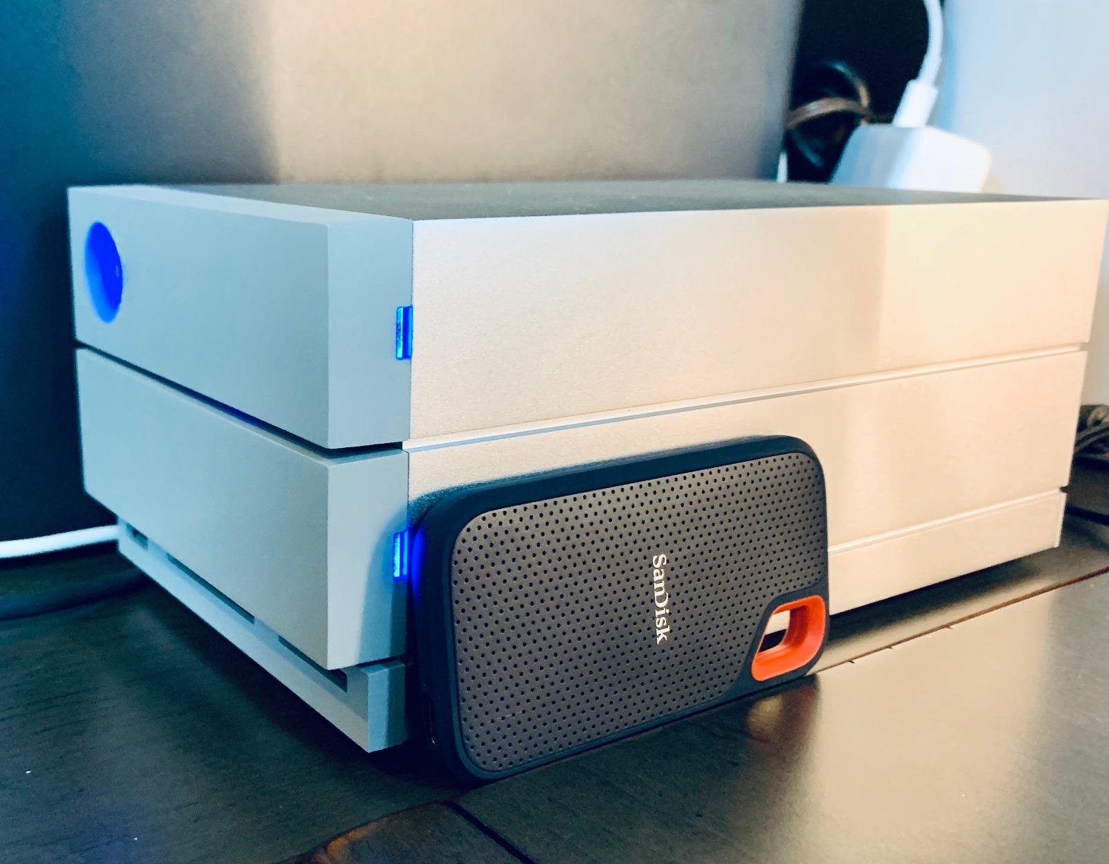 LaCie 2big Dock RAID 8TB External RAID Hard Drive HDD with SD Card CF Card Slots, for Mac and PC Desktop Data Redundancy Thunderbolt 3 USB-C USB 3.0, 1 Month Adobe CC, Data Recovery (STGB8000400) customer photo 1