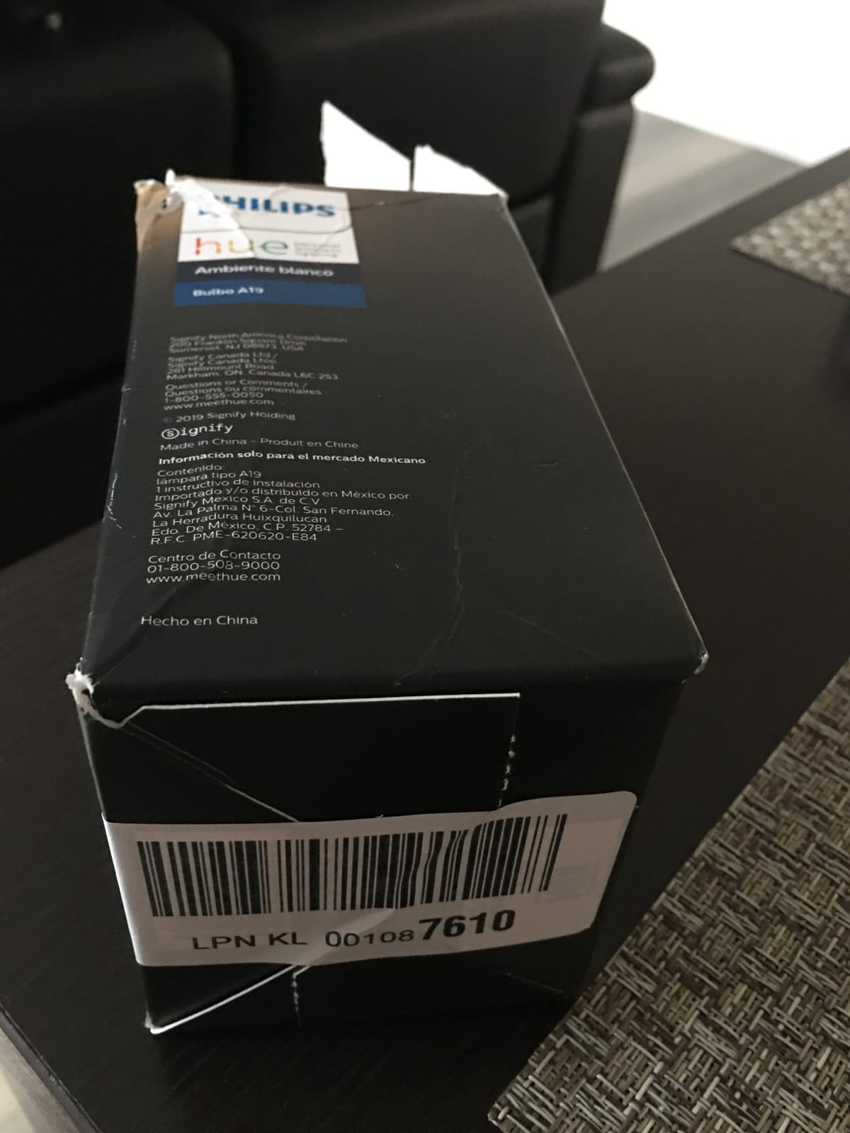 Philips - Hue White Ambiance A19 Wi-Fi Smart LED Bulb - California Residents - White (Hue Hub Required) customer photo 1