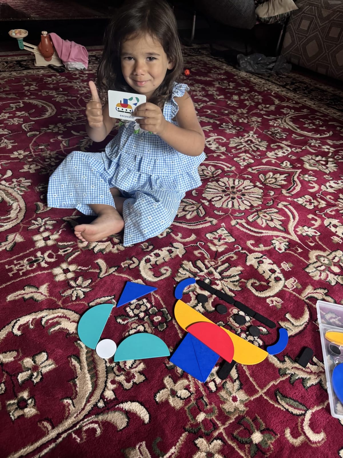 LiKee Wooden Shape Puzzle, 36 Blocks & 60 Cards, Montessori Toy for Kids 3+ customer photo 2