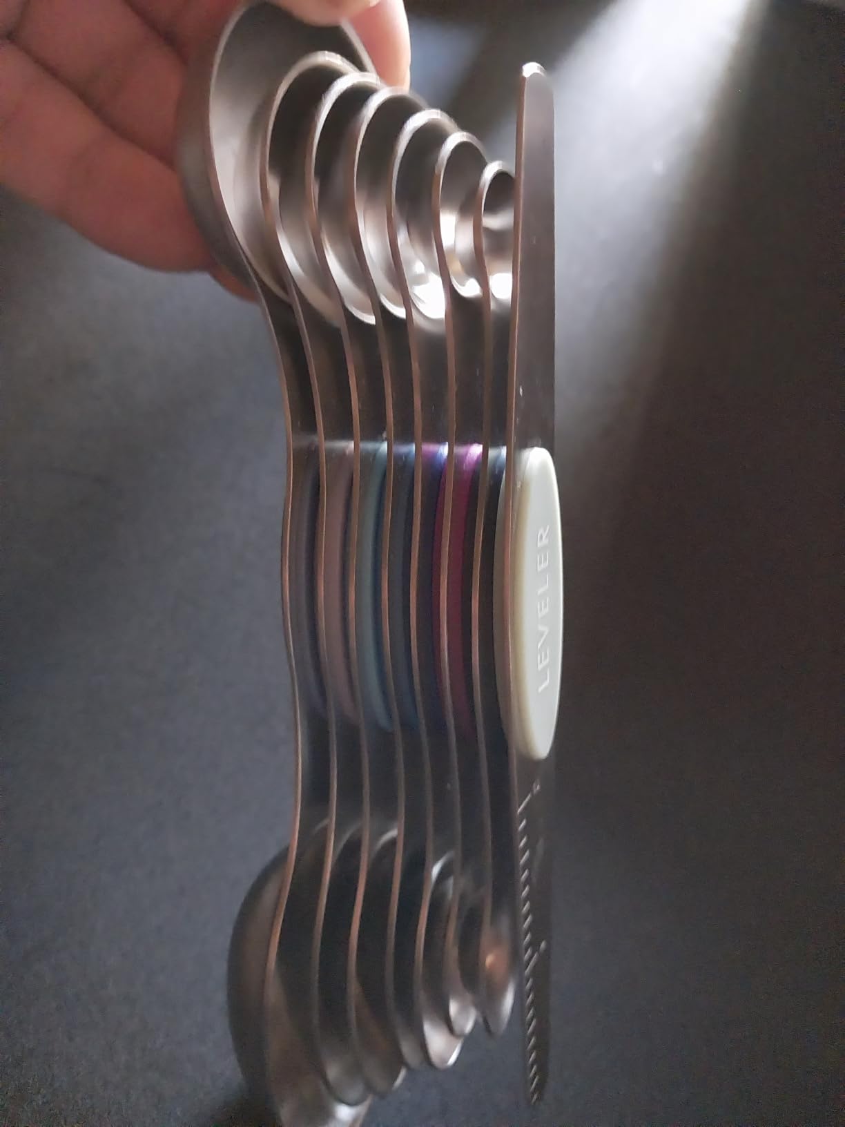 Spring Chef Magnetic Measuring Spoons Set of 8 for Kitchen, Multicolor customer photo 2