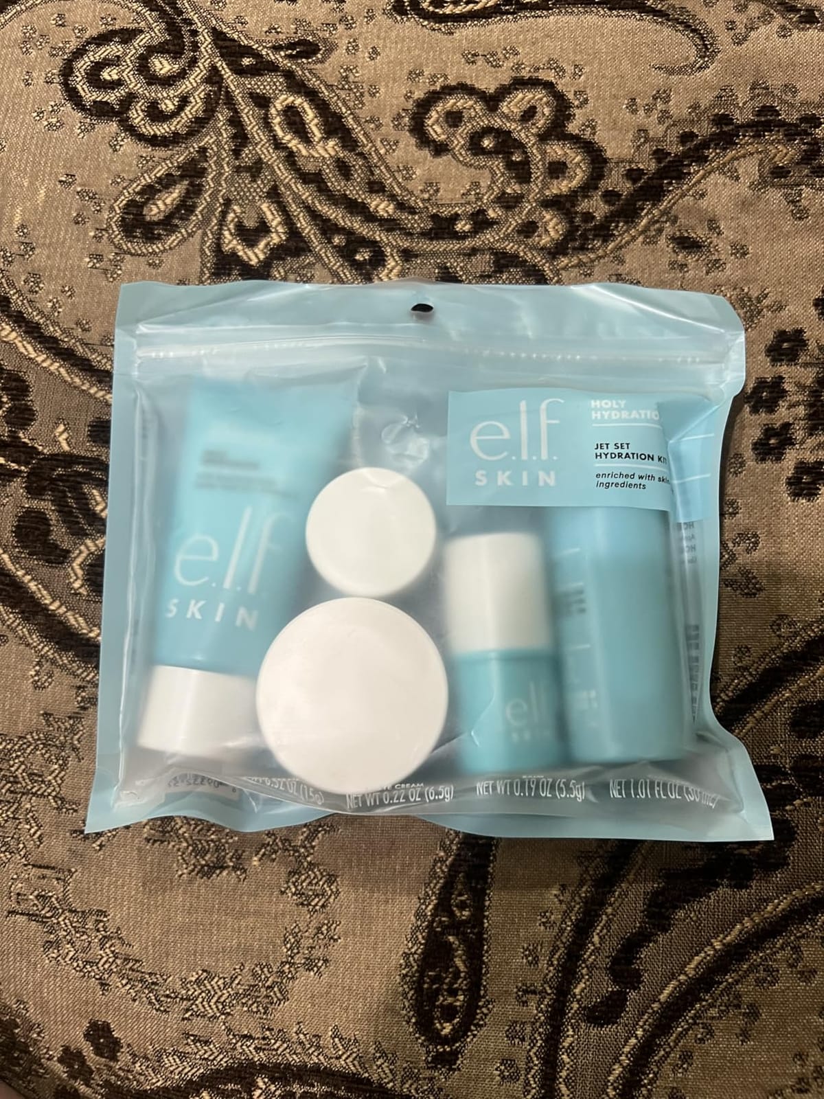e.l.f. SKIN Holy Hydration! Jet Set Hydration Kit, Travel Friendly Hydrating Skincare Set, Face Cleanser, Balm, Moisturizer, Eye Cream & Night Cream, Vegan & Cruelty-Free customer photo 2