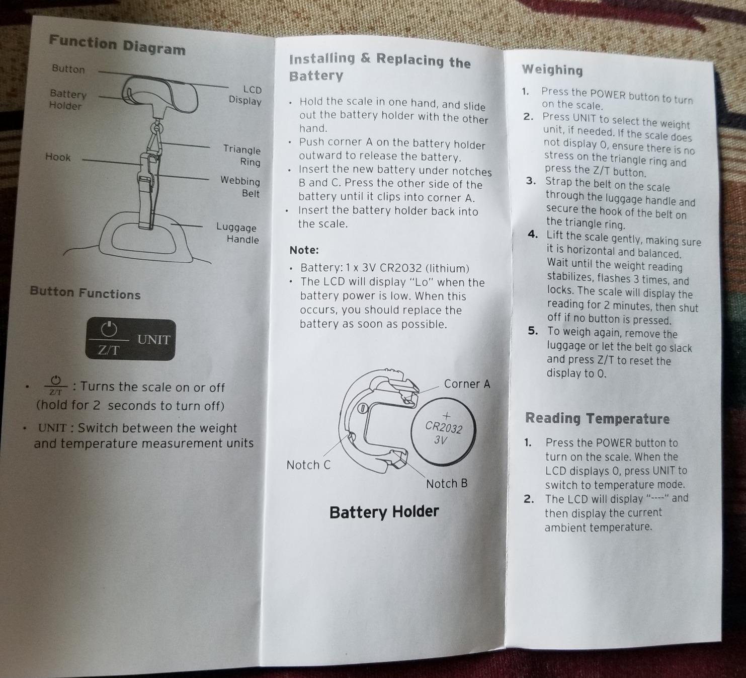 Etekcity Luggage Scale, Digital Weight Scales for Travel Accessories Essentials Suitcases , Portable Handheld Scale with Temperature Sensor, Rubber Paint, 110 Pounds, Battery Included customer photo 1