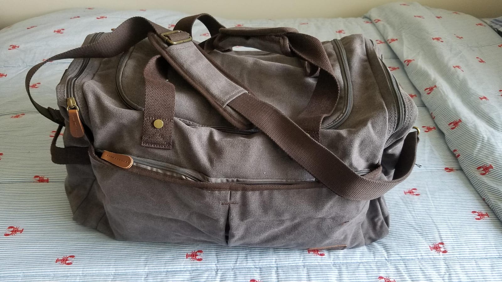 S-ZONE Canvas Duffel Bag for Travel Weekender Overnight Travel Bags for Men customer photo 1