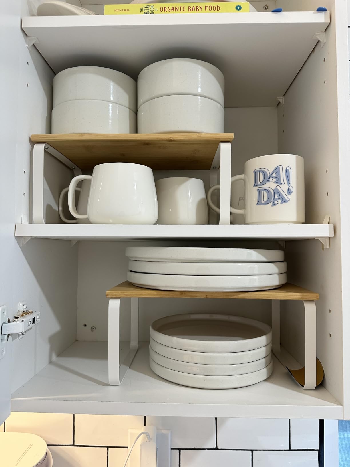 SONGMICS Cabinet Organizer Shelf, Set of 4 Spice Rack, Kitchen Storage customer photo 1