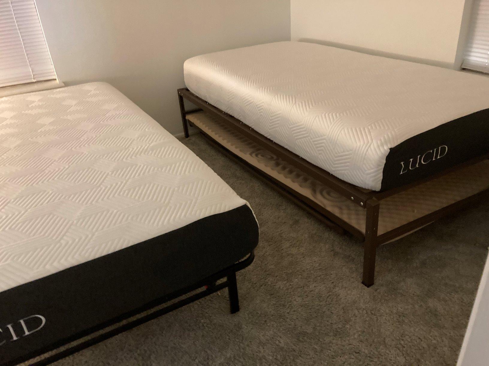 LUCID 10 Inch Gel Memory Foam Mattress, Firm, Fiberglass Free, Queen Size customer photo 2