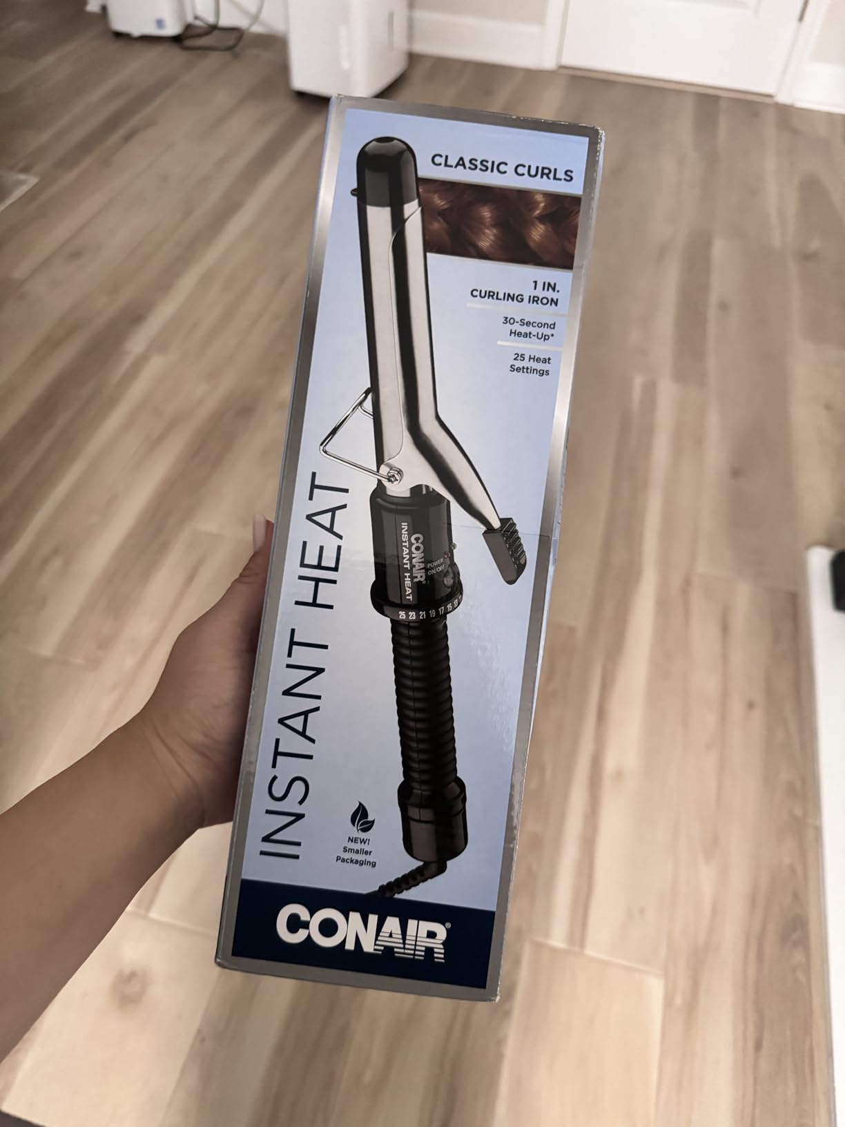 Conair Curling Iron​, Fine to Thick Hair, 1-in. Barrel, Black/Silver customer photo 2