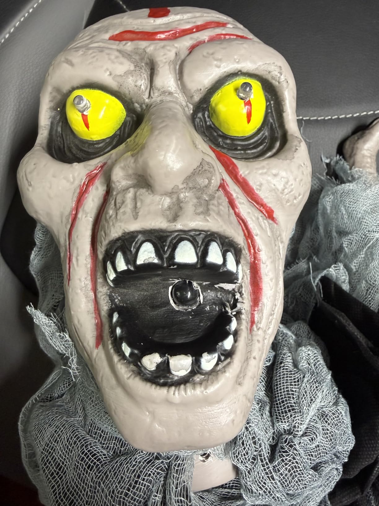 JOYIN Halloween Decorations Outdoor Light-Up Zombie Groundbreaker with bloodstain and Creepy Sound for Halloween Outside Decor Lawn Yard Patio Graveyard Decoration, Haunted House Prop customer photo 1