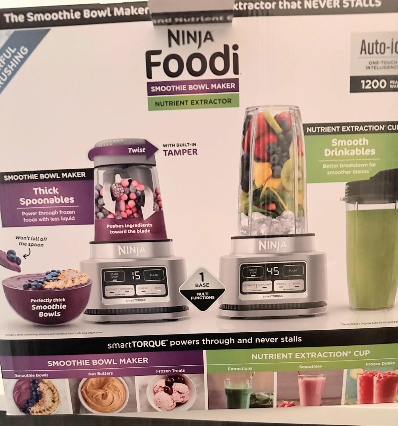 Ninja Foodi Personal Blender & Smoothie Bowl Maker, 1200PW, SS101 customer photo 1