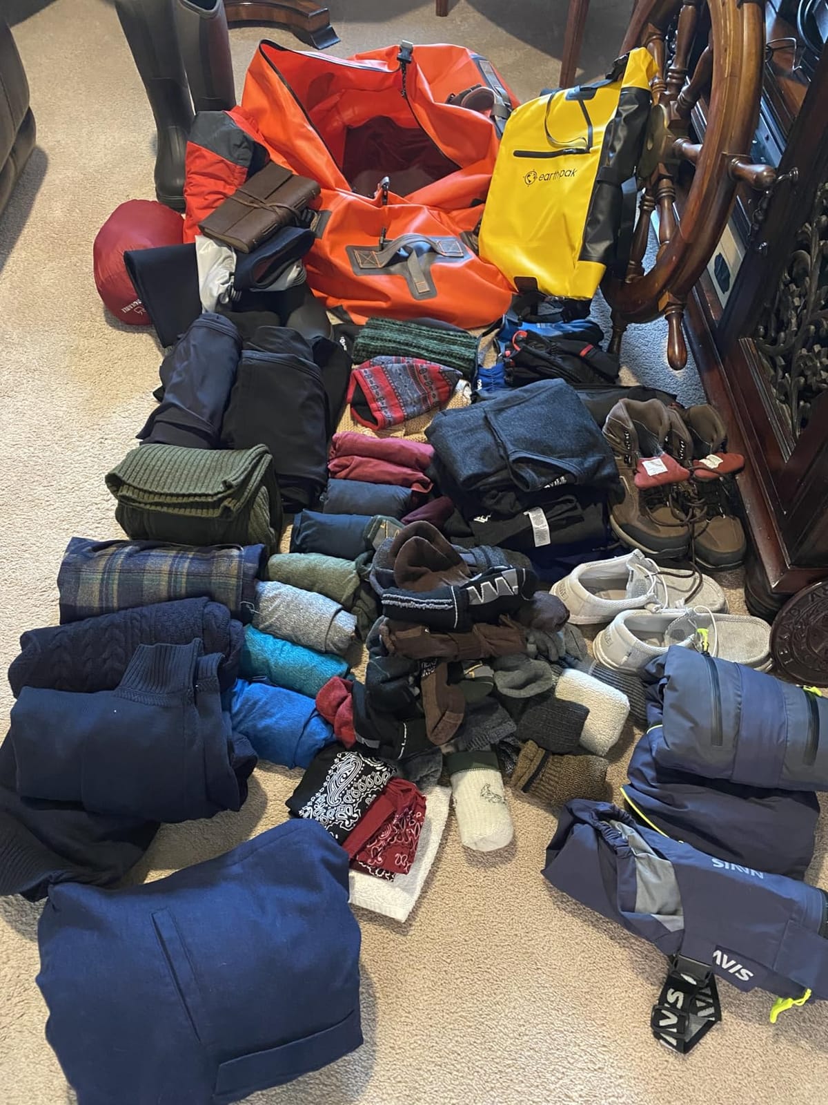 UNPLUG Ultimate Adventure | 1680D Heavy Duty Waterproof Bag | Large Travel Bag which can be Used for Camping, Motorcycling, Boating, or Hunting|110L Adventure Orange customer photo 1