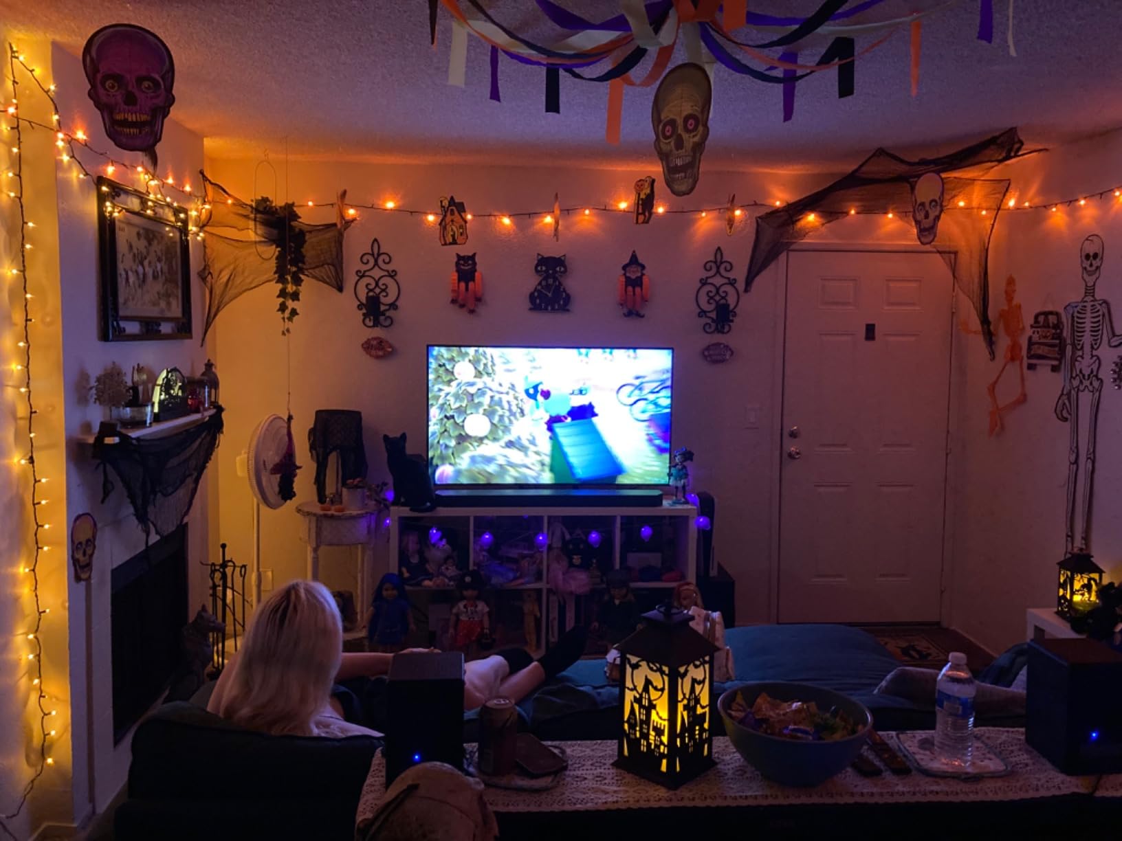 Brizled Halloween Lights Outdoor, 95.14ft 240 LED Purple & Orange Lights customer photo 2