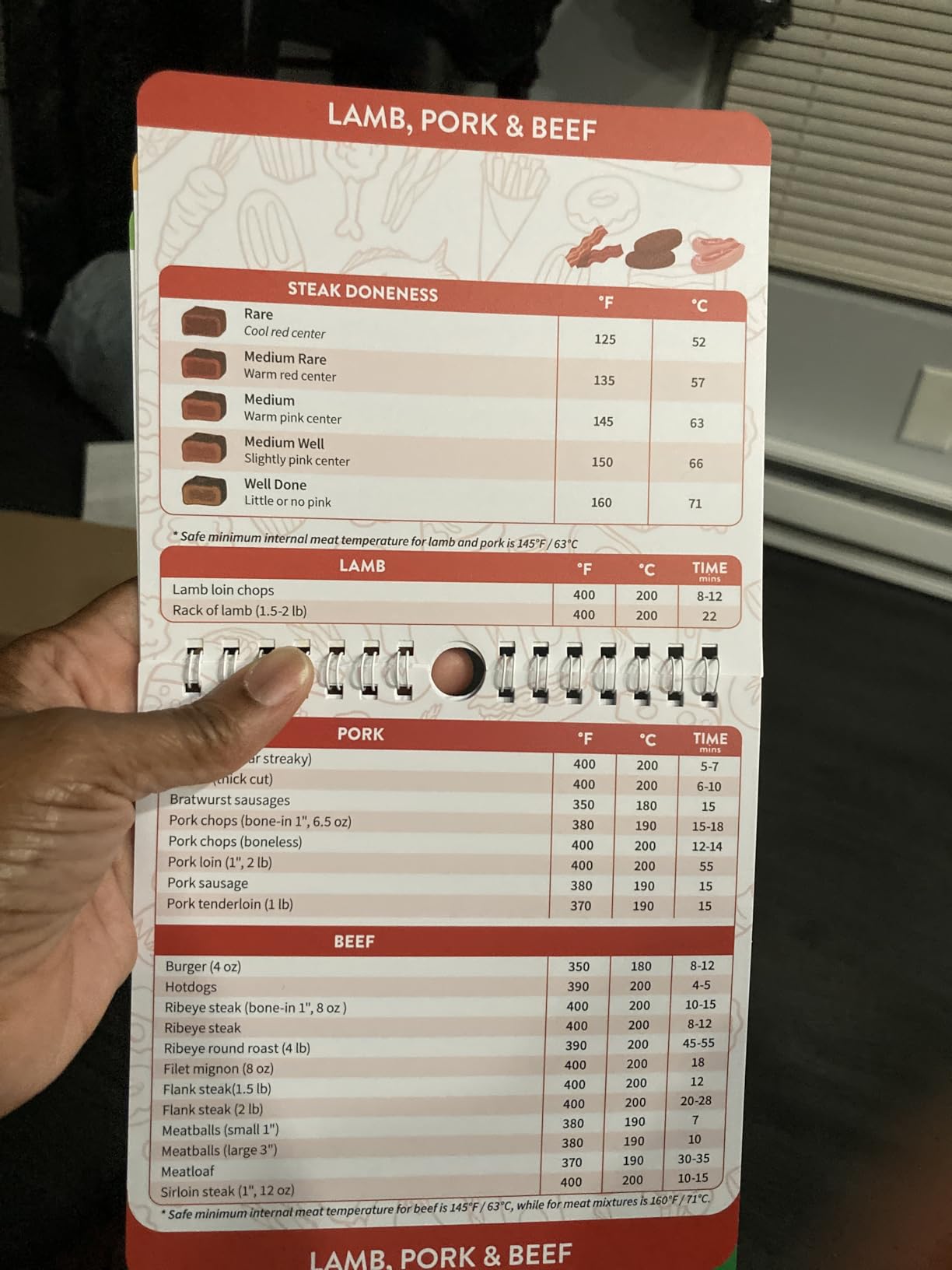 Air Fryer Cheat Sheet Magnets Booklet - Cooking Times Guide & Cookbook customer photo 1