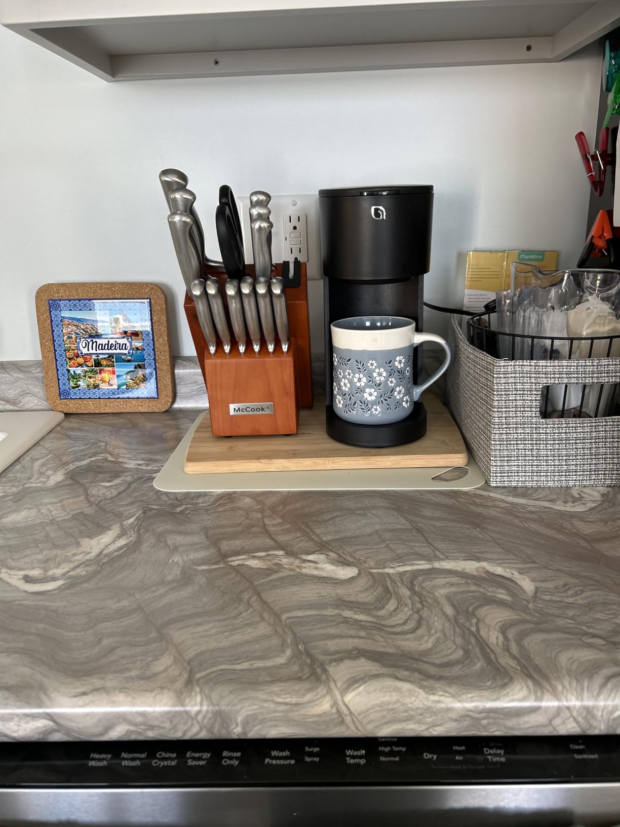 McCook Knife Set Kitchen Steel Knife Block Set w Built-in Sharpener customer photo 2
